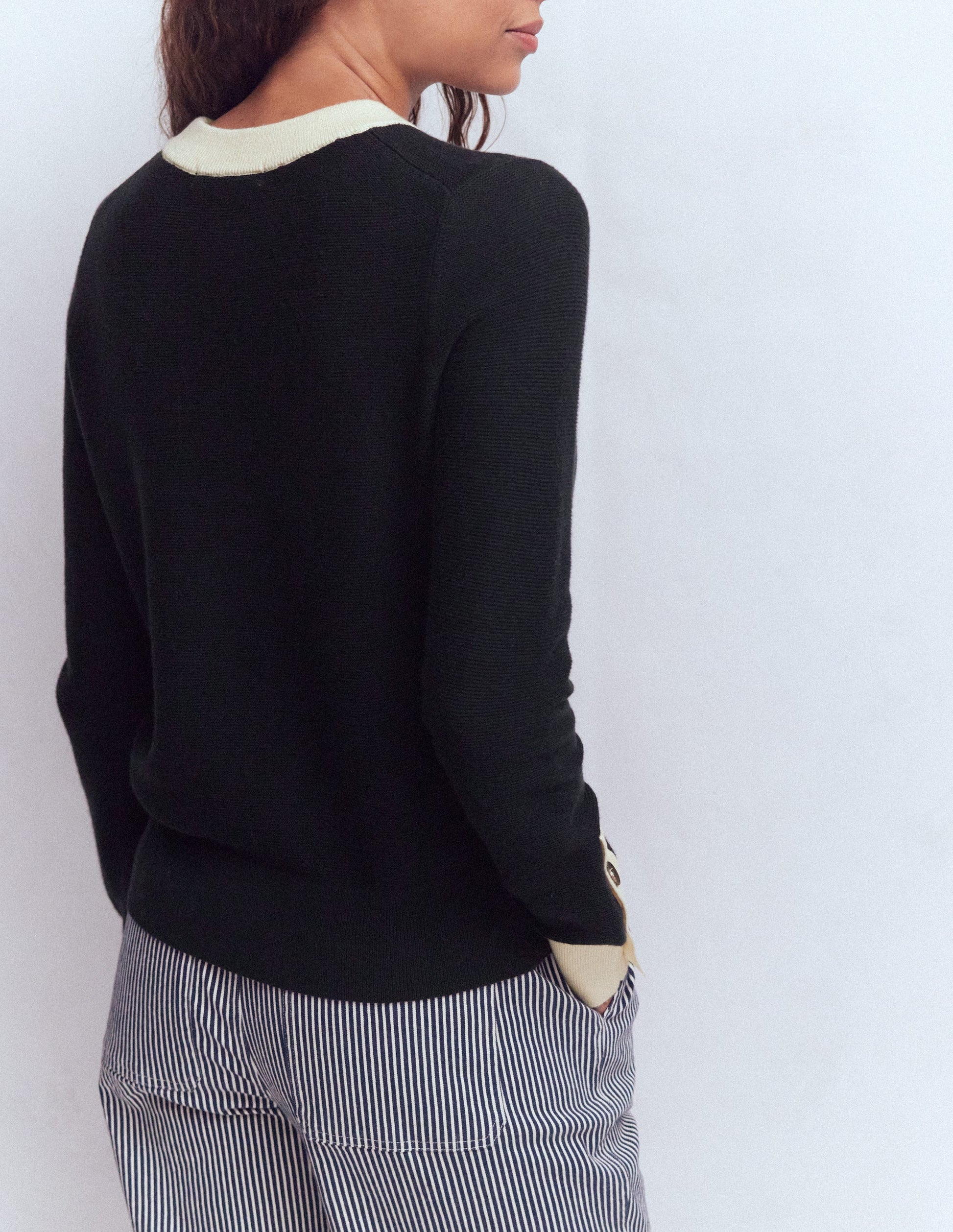 Grace Pullover in Blockfarben-Marineblau-3
