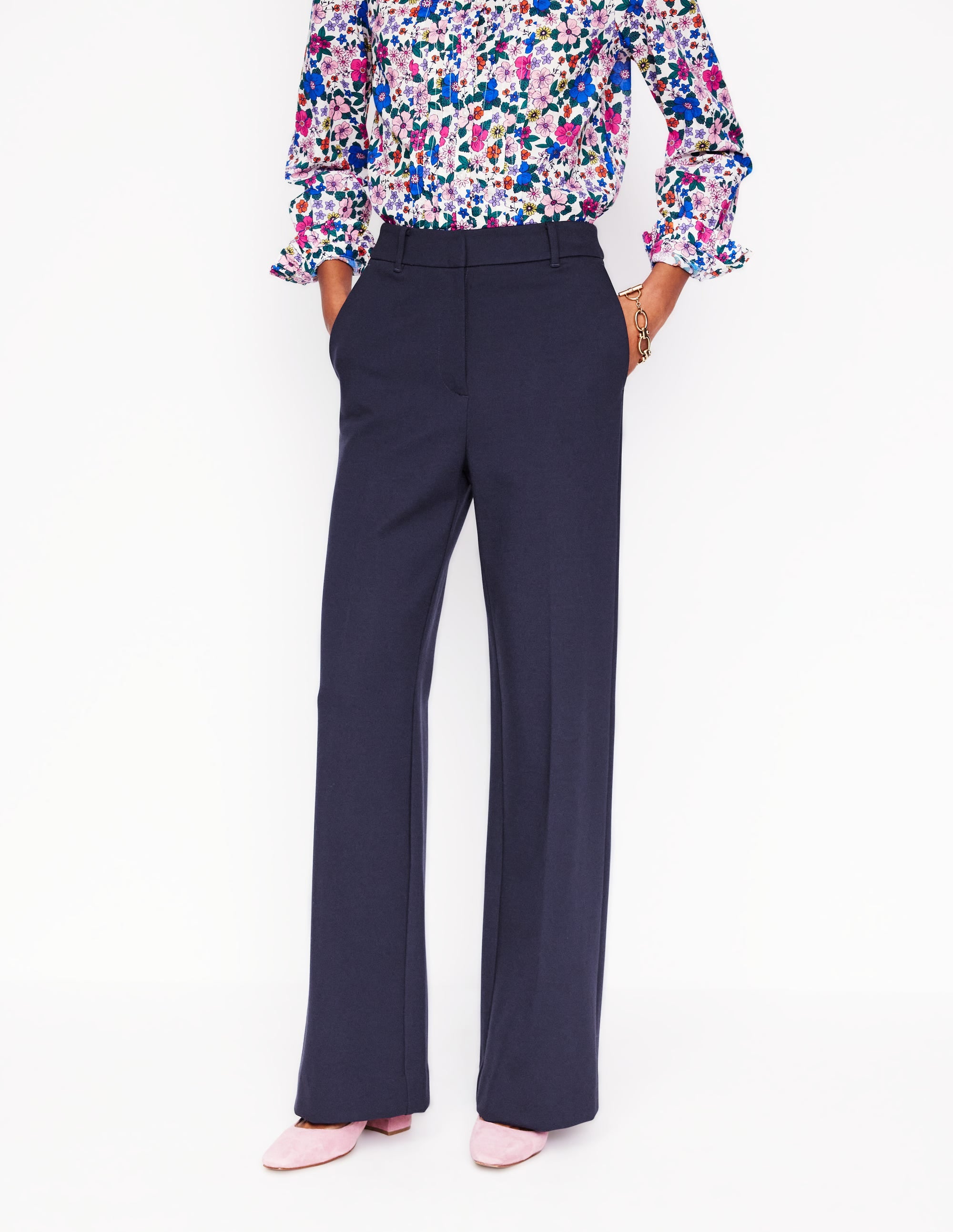 Westbourne Ponté-Hose-Aqua Marine Marl - Image 3