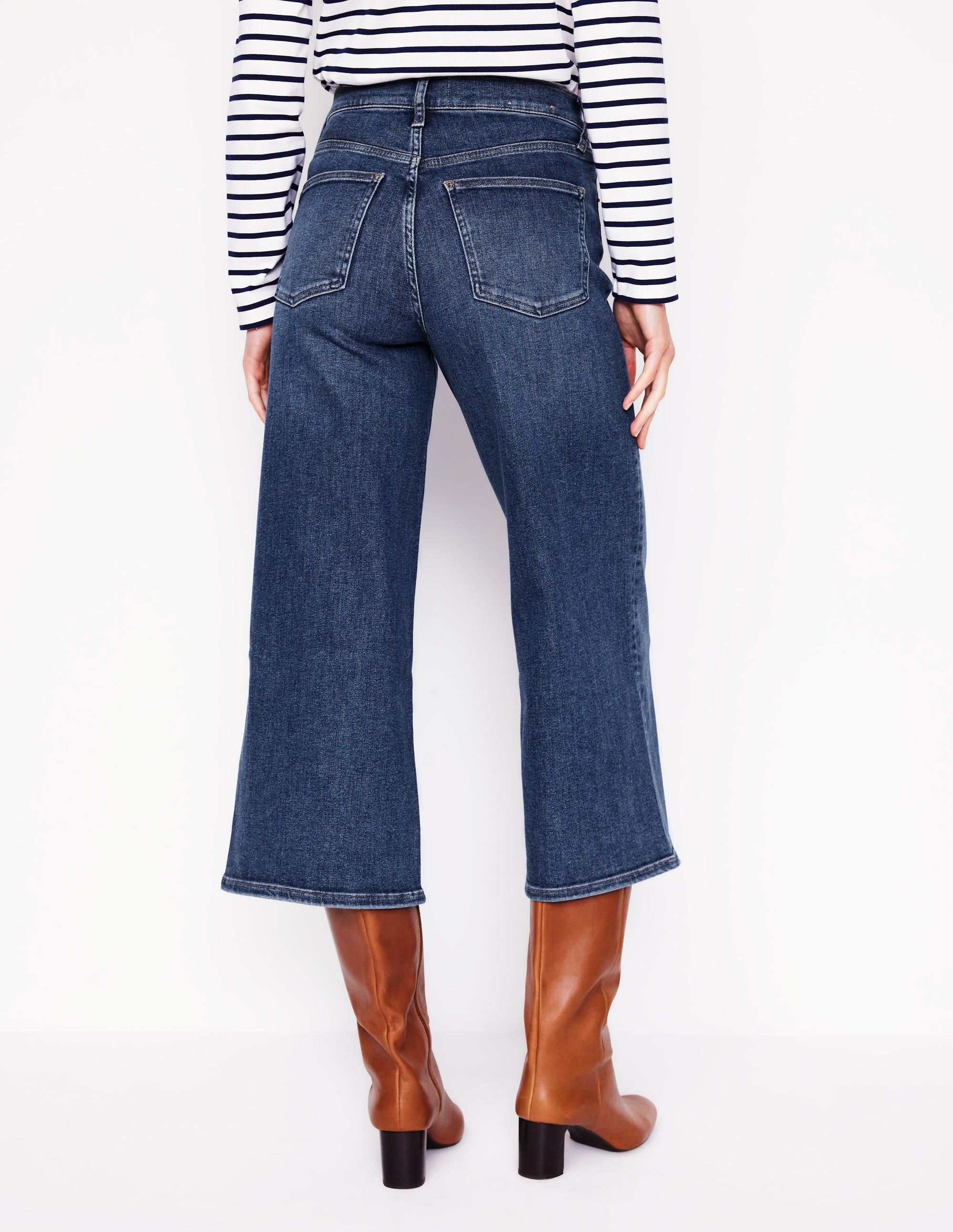 Weite, verkürzte Jeans mit hohem Bund-Beatnik Red - Image 4