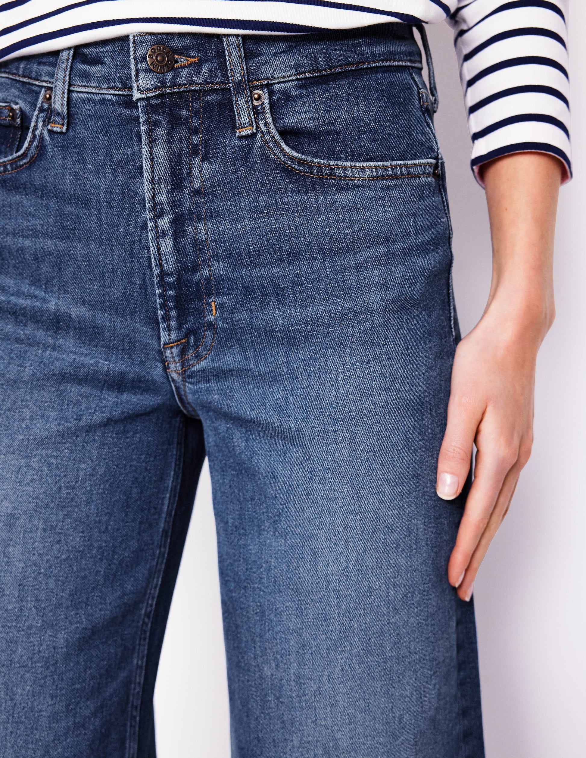 Weite, verkürzte Jeans mit hohem Bund-Beatnik Red-6
