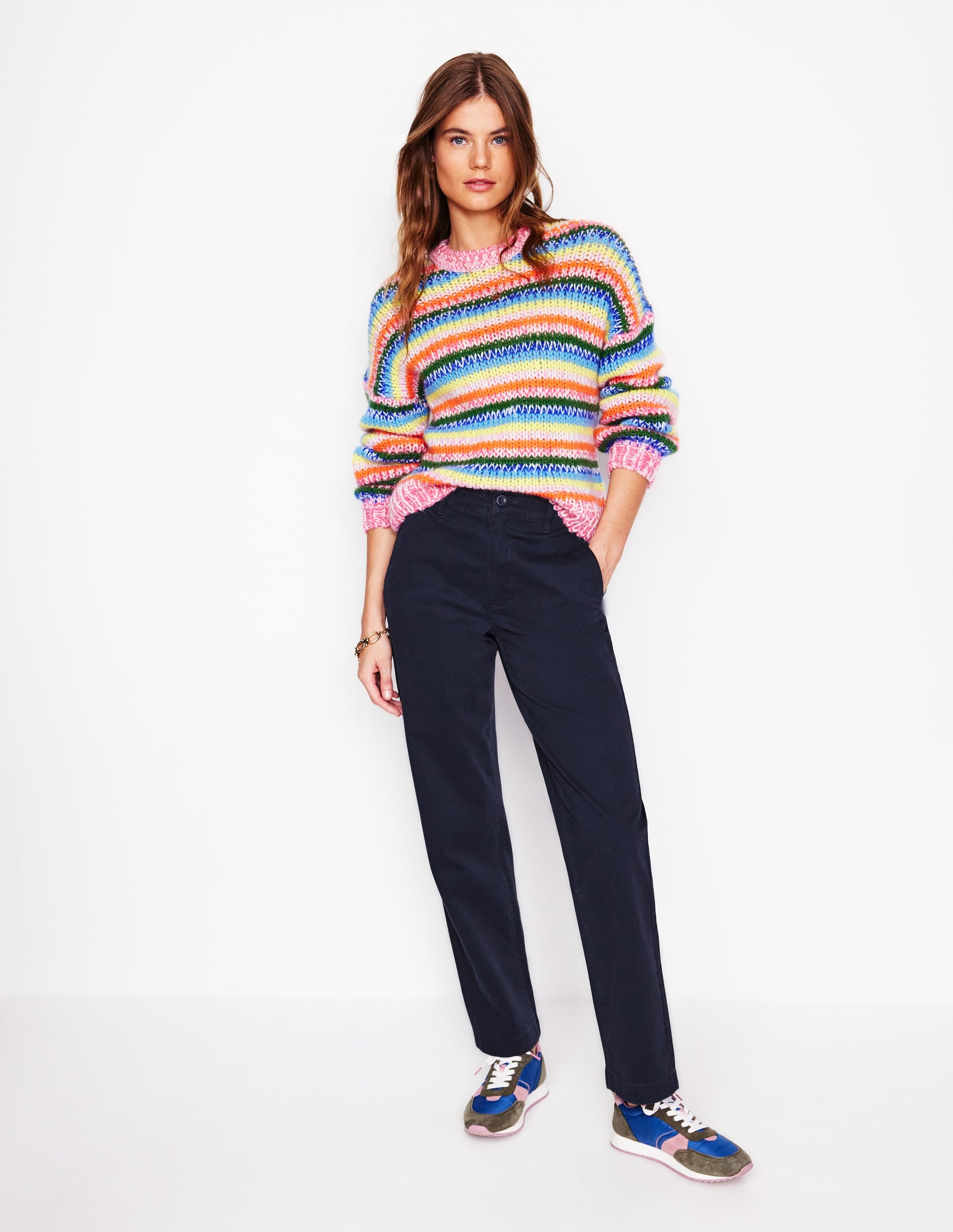 Barnsbury Chinohose-Aqua Marine Marl - Image 1