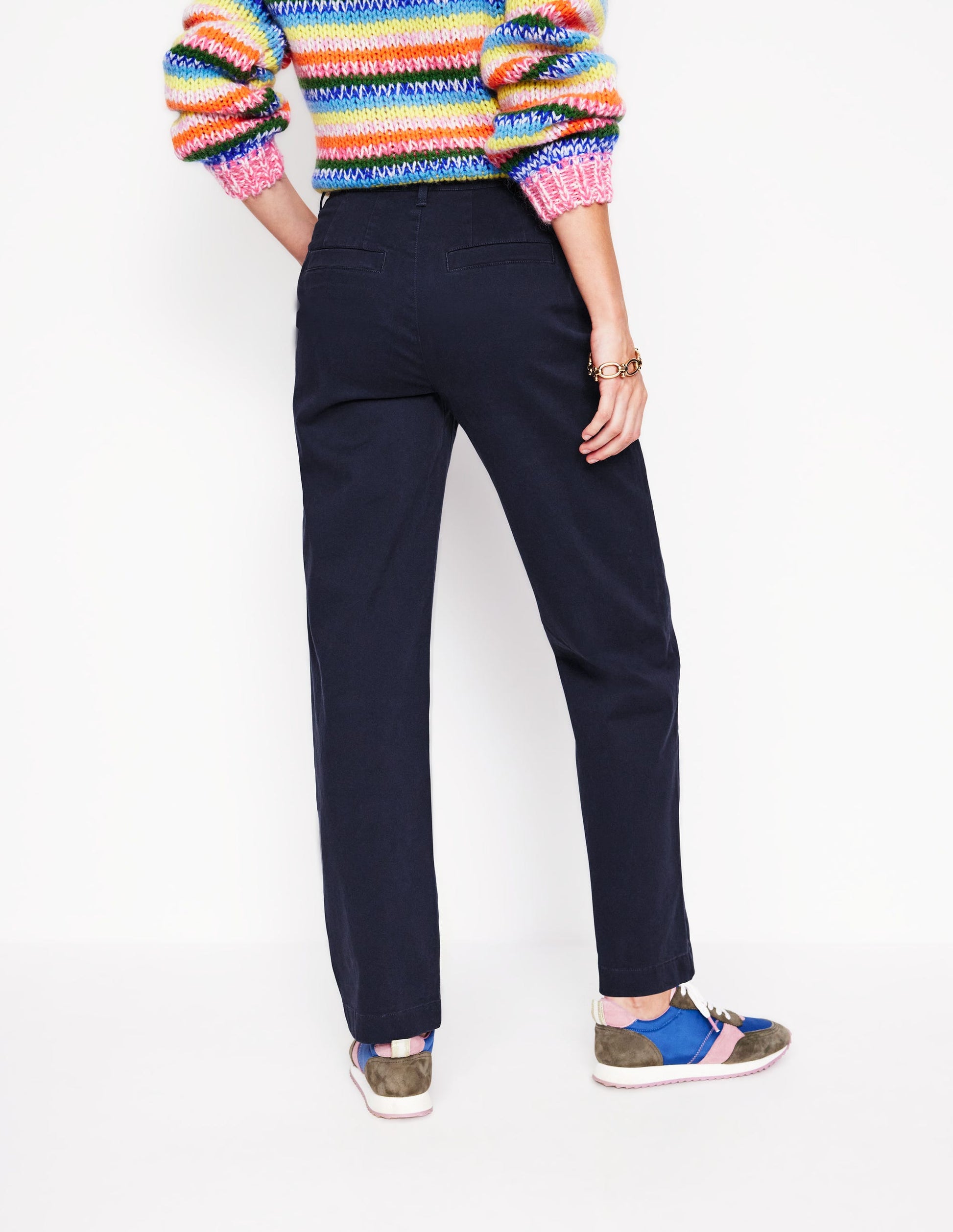 Barnsbury Chinohose-Aqua Marine Marl-3
