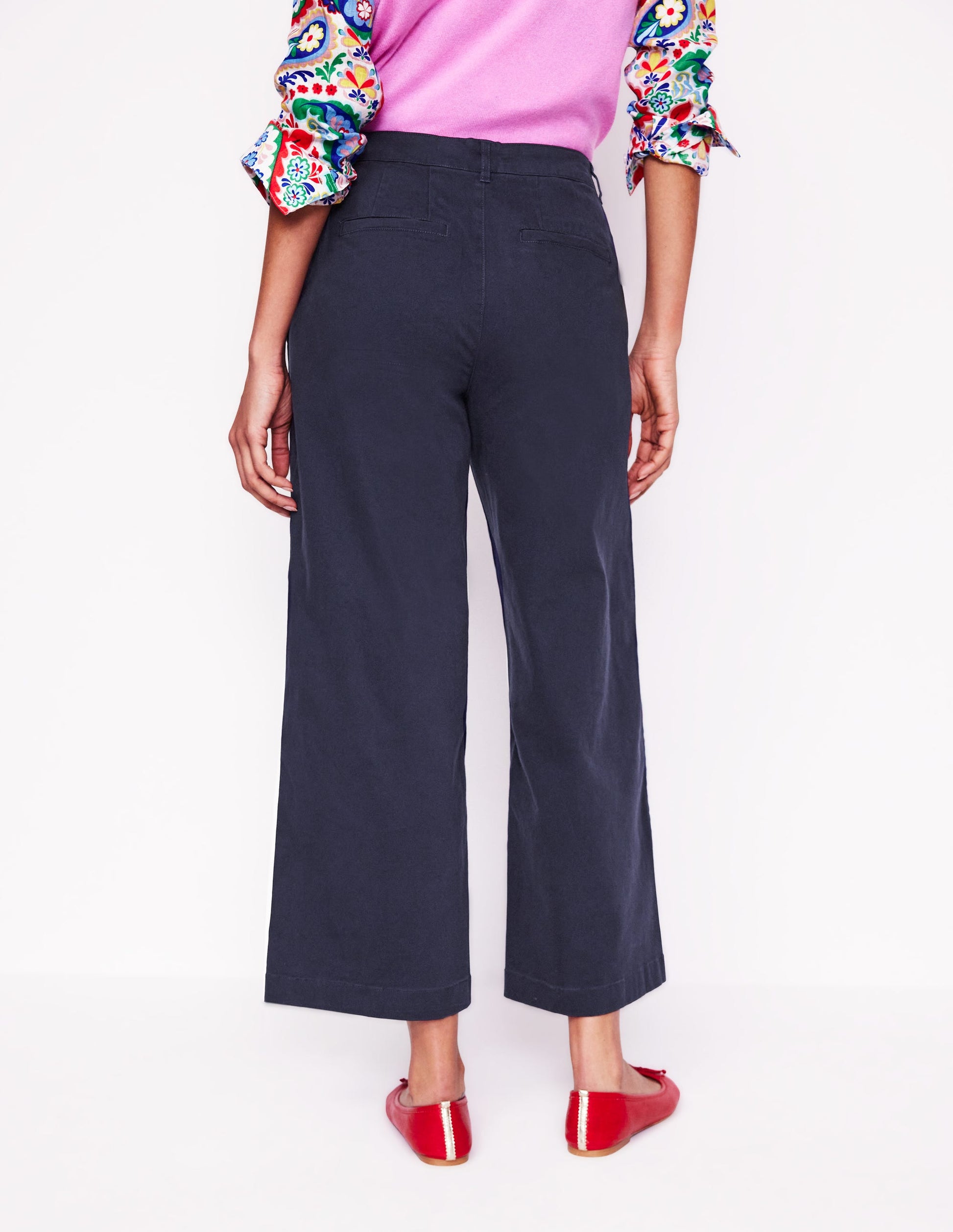 Barnsbury verkürzte Chinohose-Marineblaue-3