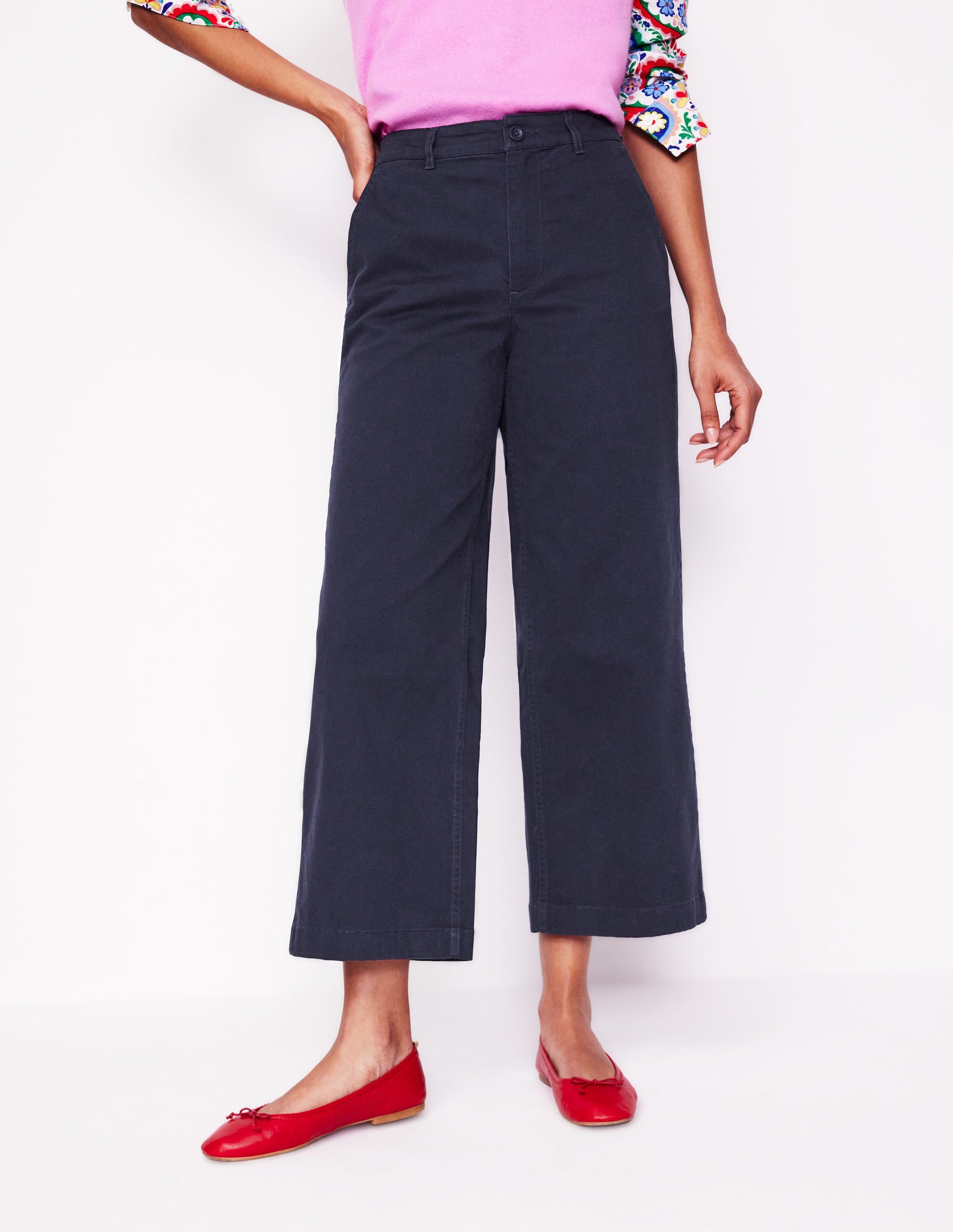 Barnsbury verkürzte Chinohose-Marineblaue-4