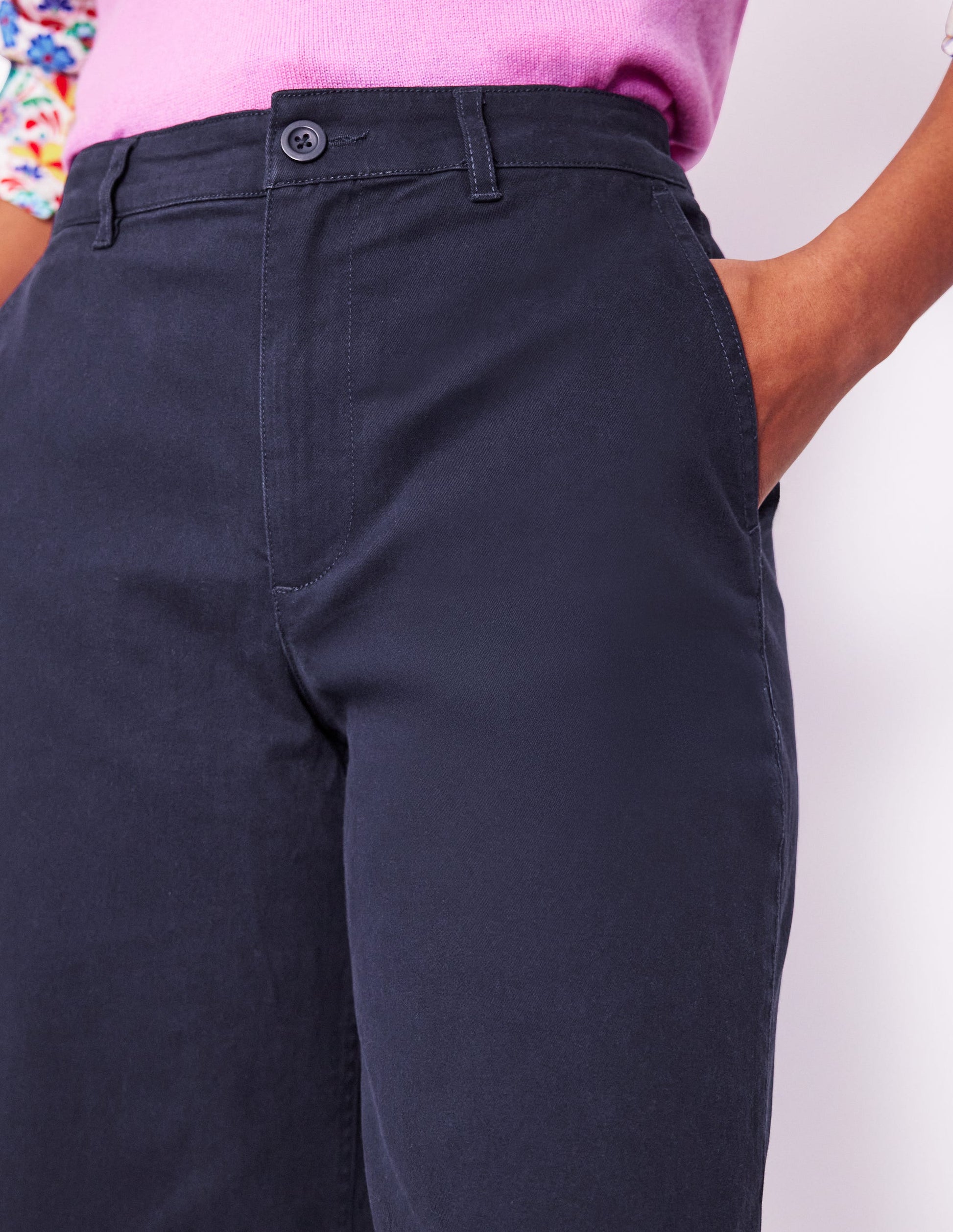 Barnsbury verkürzte Chinohose-Marineblaue-5