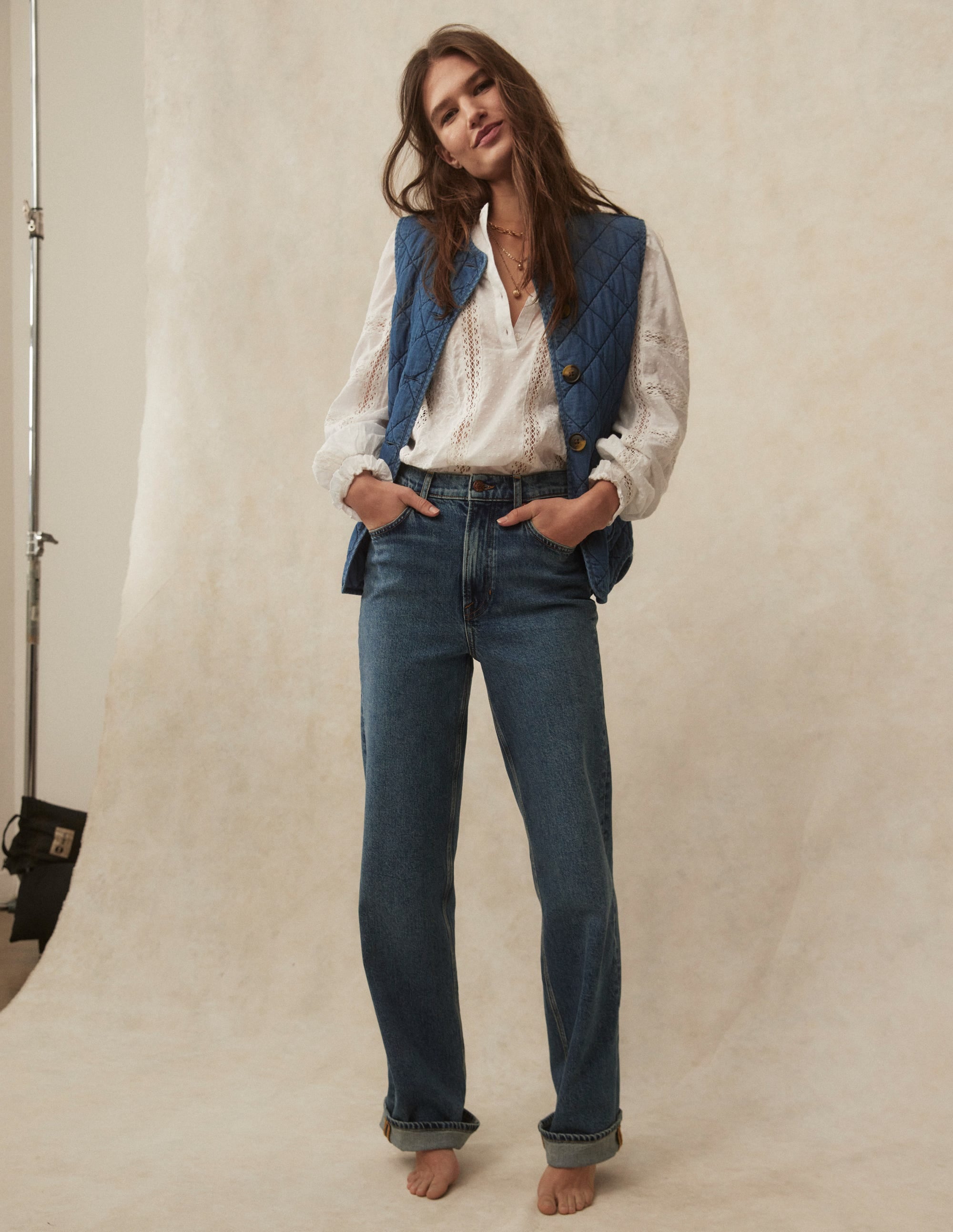Jeans mit hohem Bund und geradem, weitem Bein-Beatnik Red - Image 10
