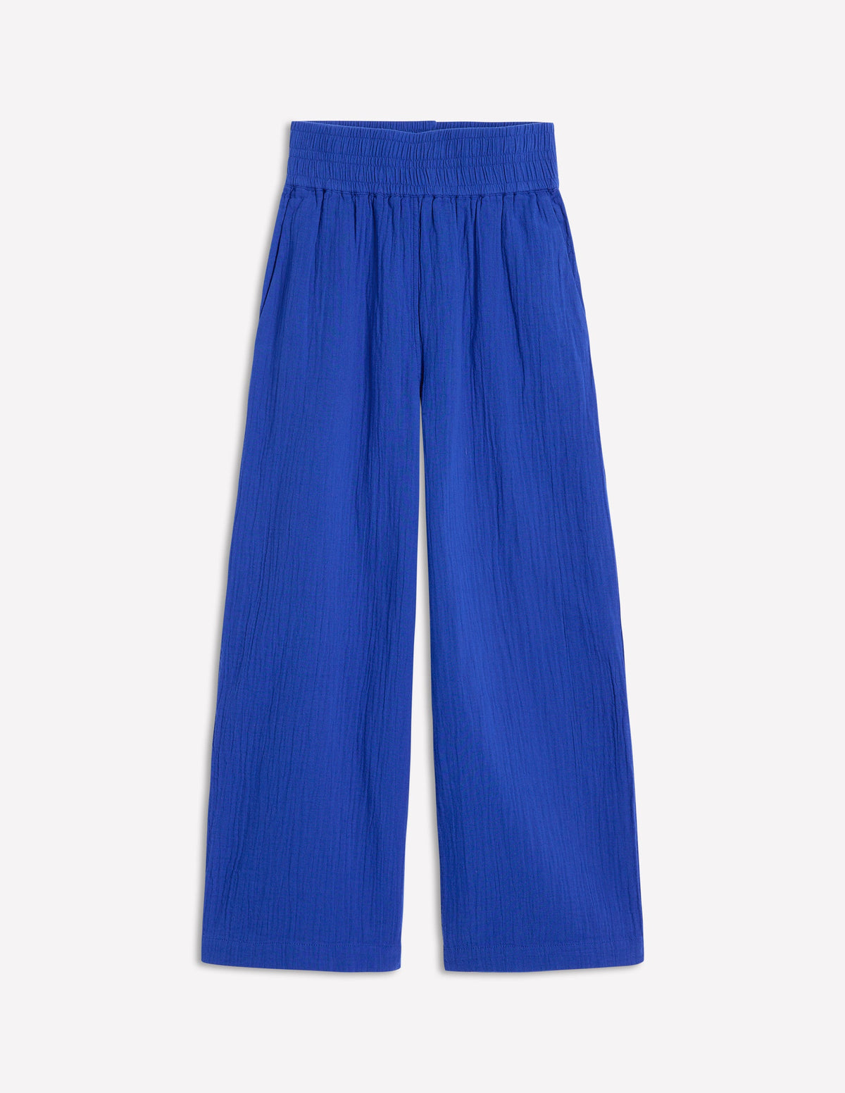 Verkürzte Doppeltuch-Hose-Leuchtendes Blau-5