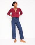 Primrose Verkürzte Jeans-Beatnik Red