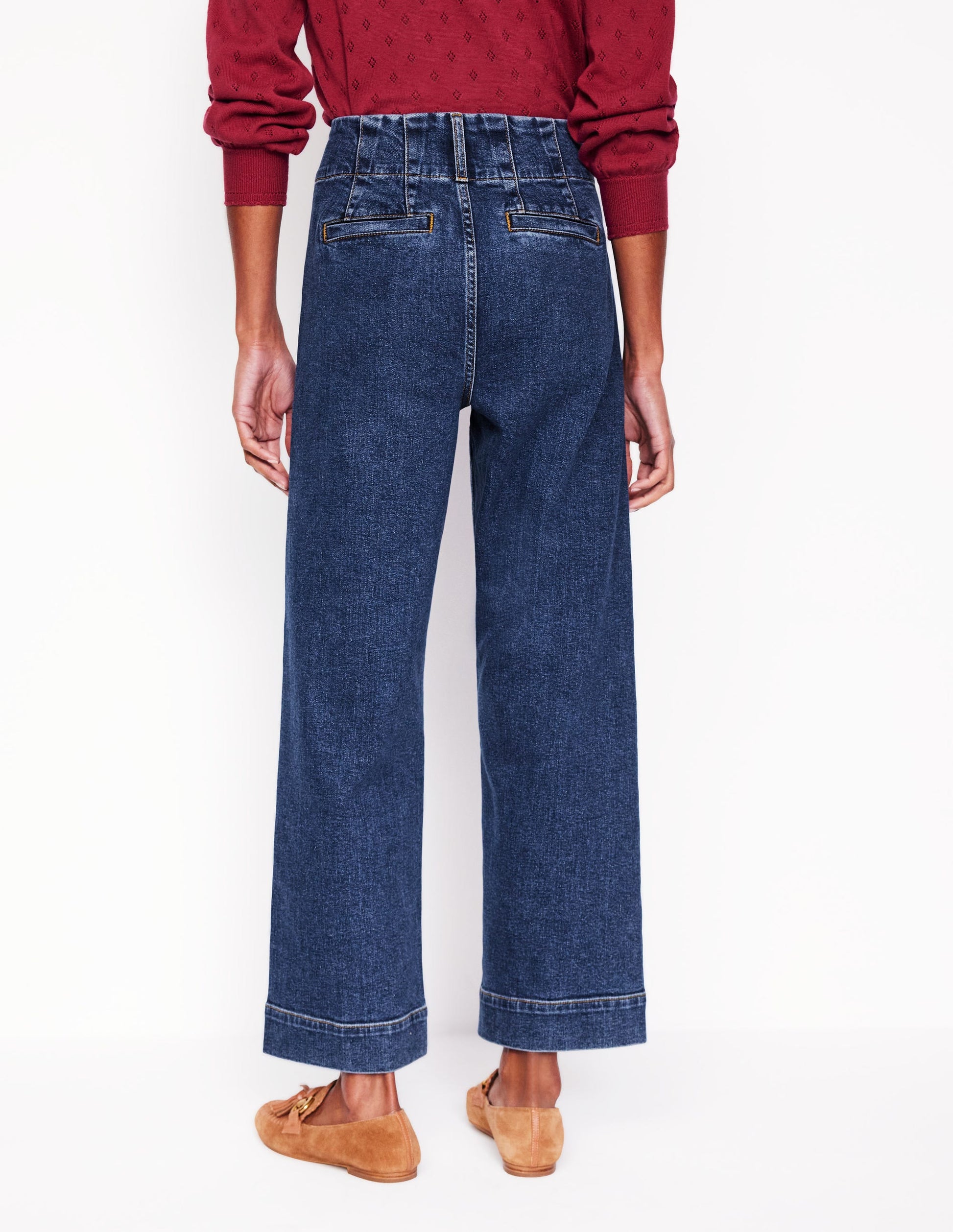 Primrose Verkürzte Jeans-Beatnik Red-3