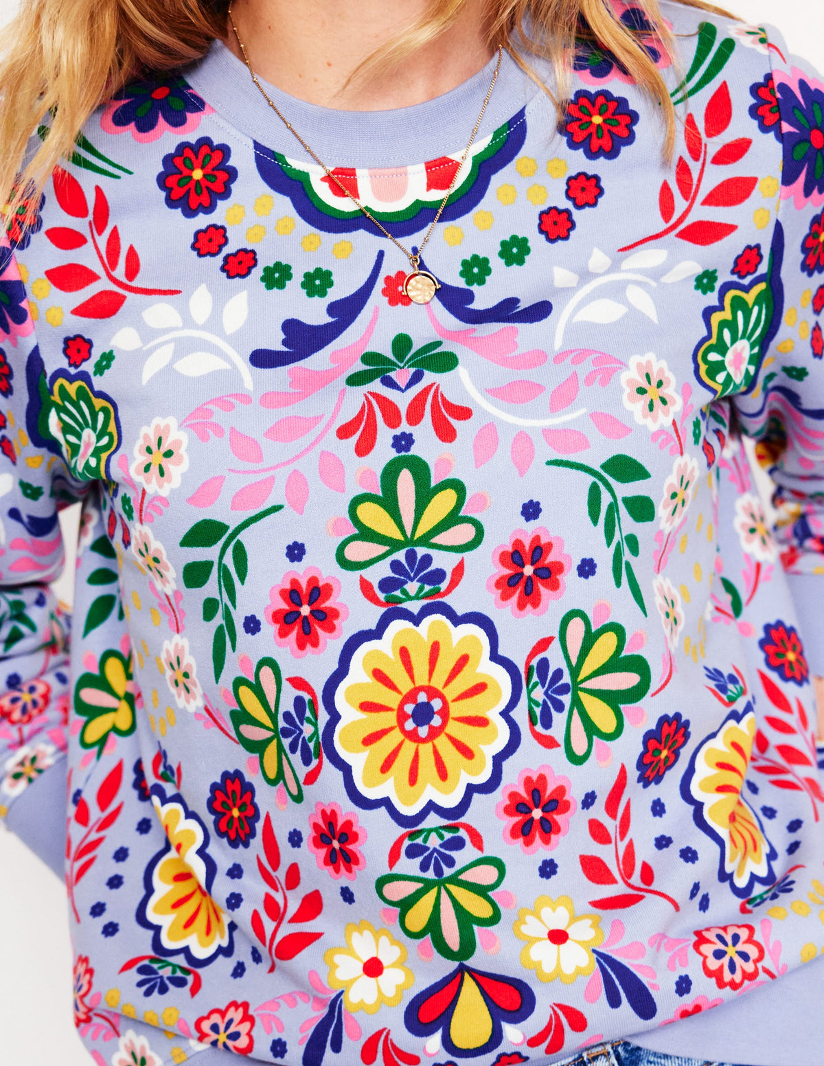 Hannah Printed Sweatshirt-Structured Meadow-2