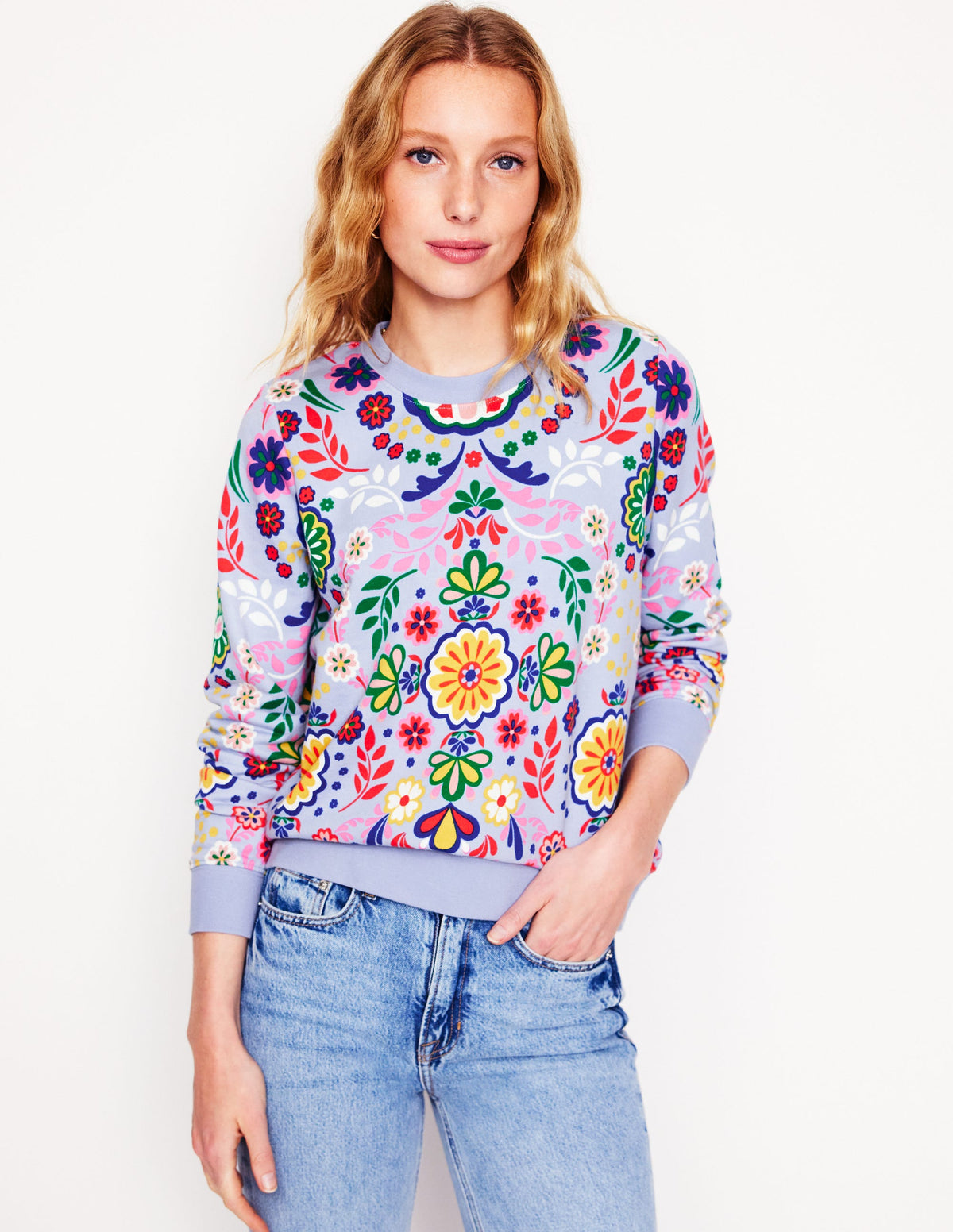 Hannah Printed Sweatshirt-Structured Meadow - Image 4