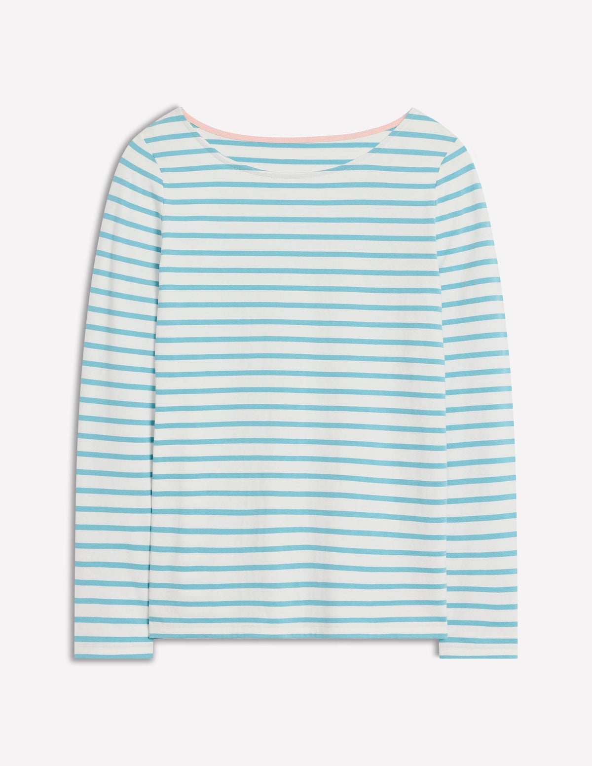 Ella Breton-Shirt mit langen Ärmeln-Naturweiß, Entenei-Blau-5