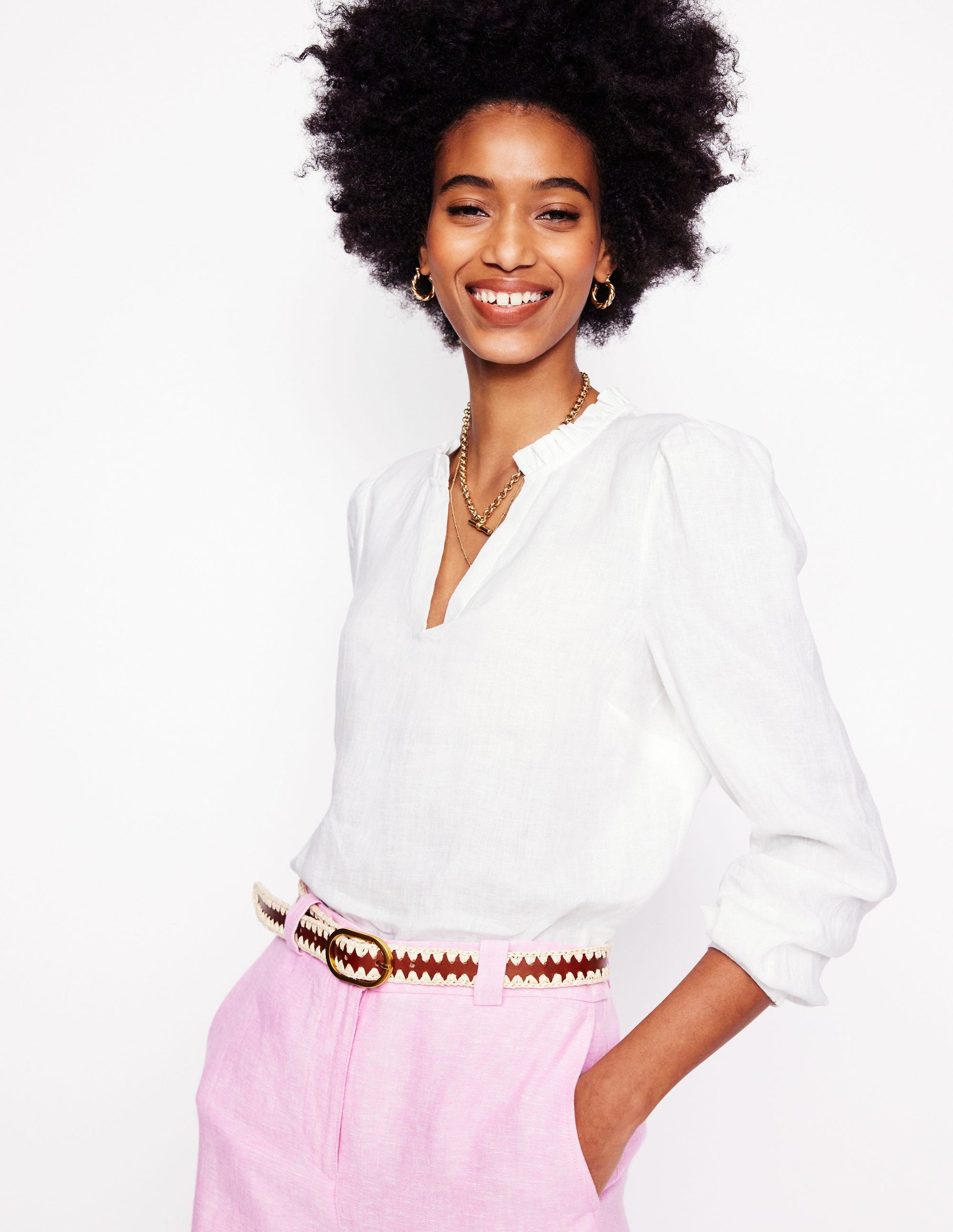 Grace Linen Top-White-1