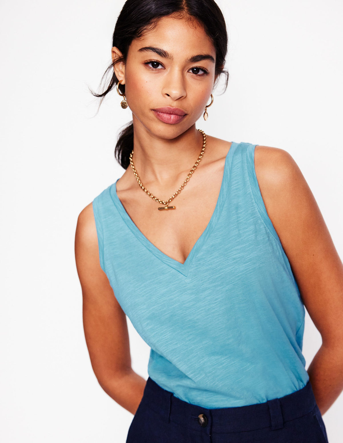 Sophie Flammgarn-Top-Enteneiblau - Image 1