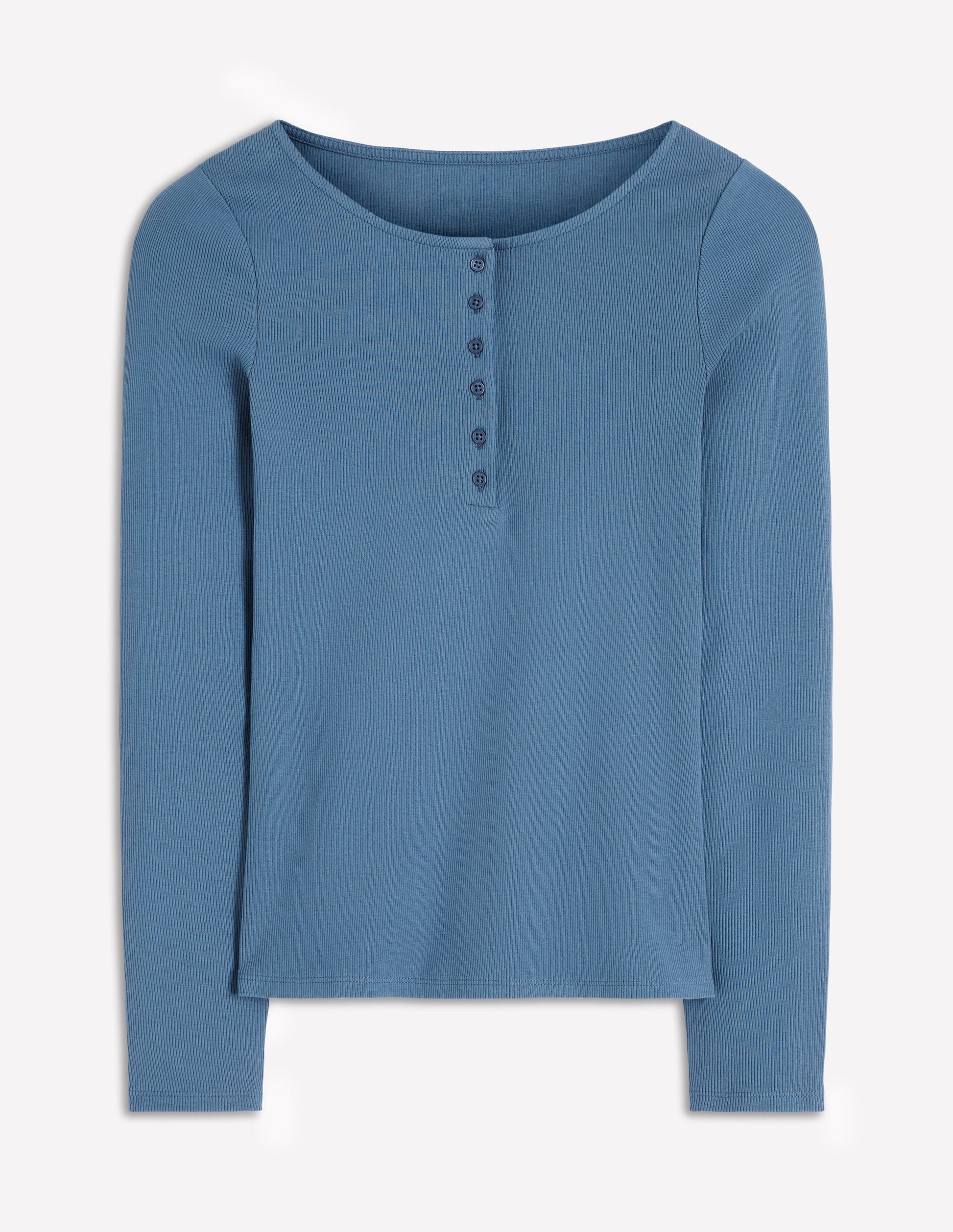 Rib Henley-Sailor Blue-4