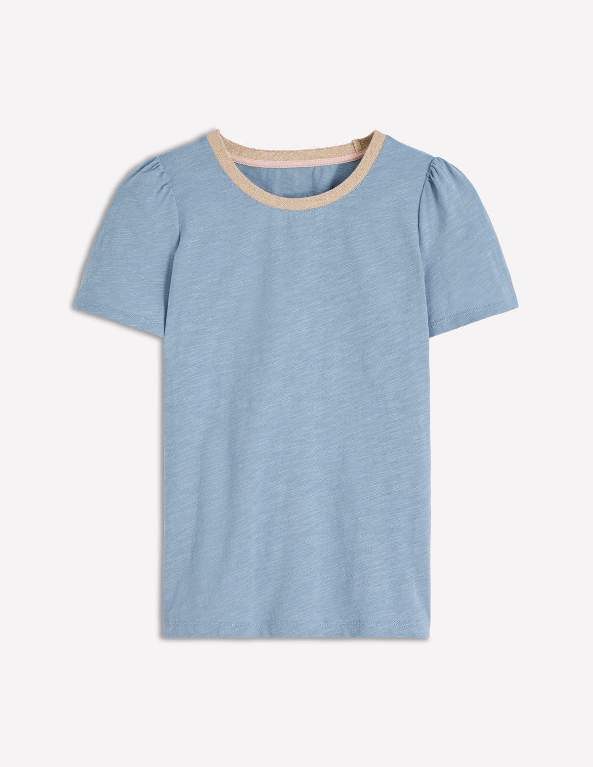 Metallic Trim T-Shirt-French Blue - Image 5