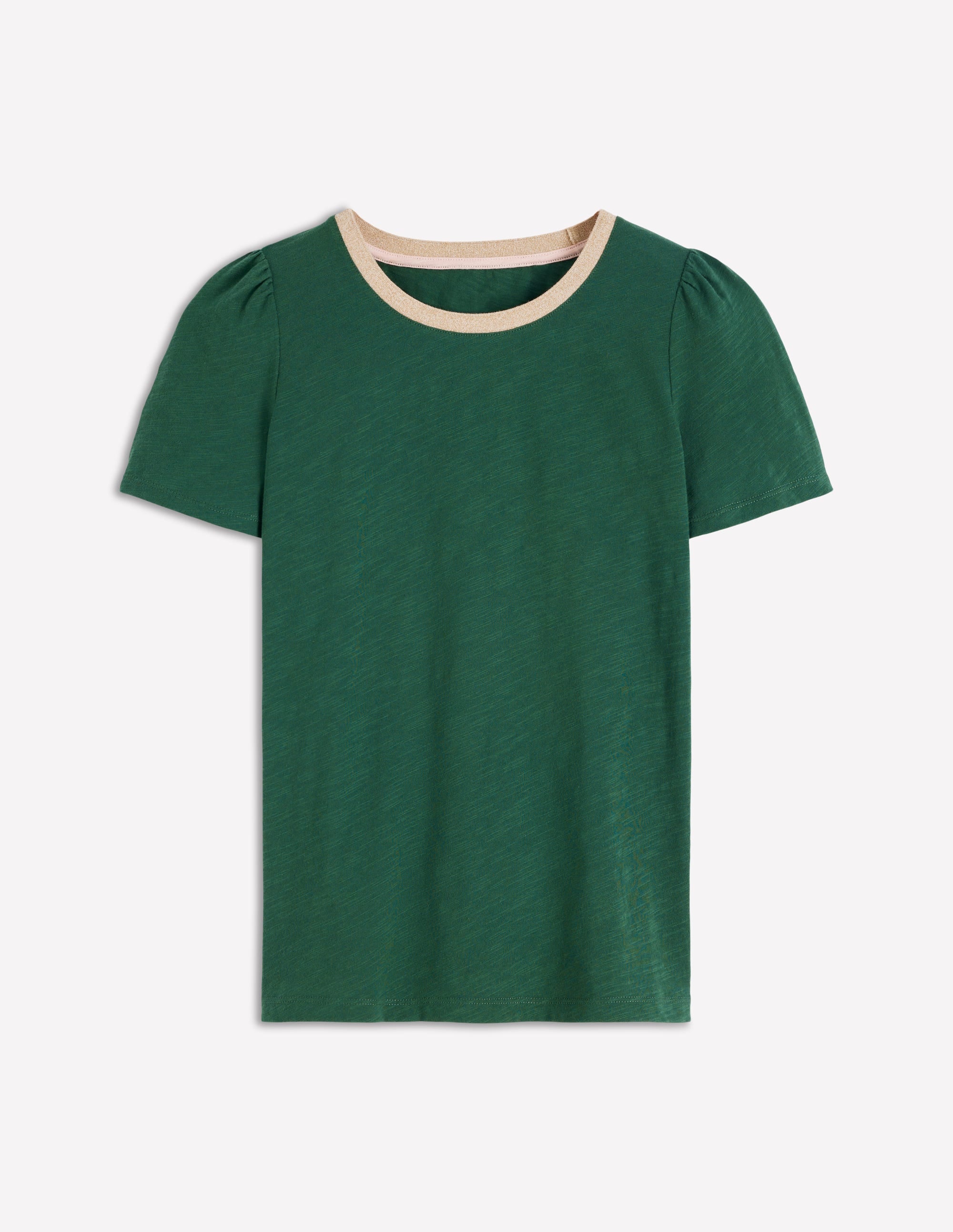 Metallic Trim T-Shirt-Trekking Green - Image 5