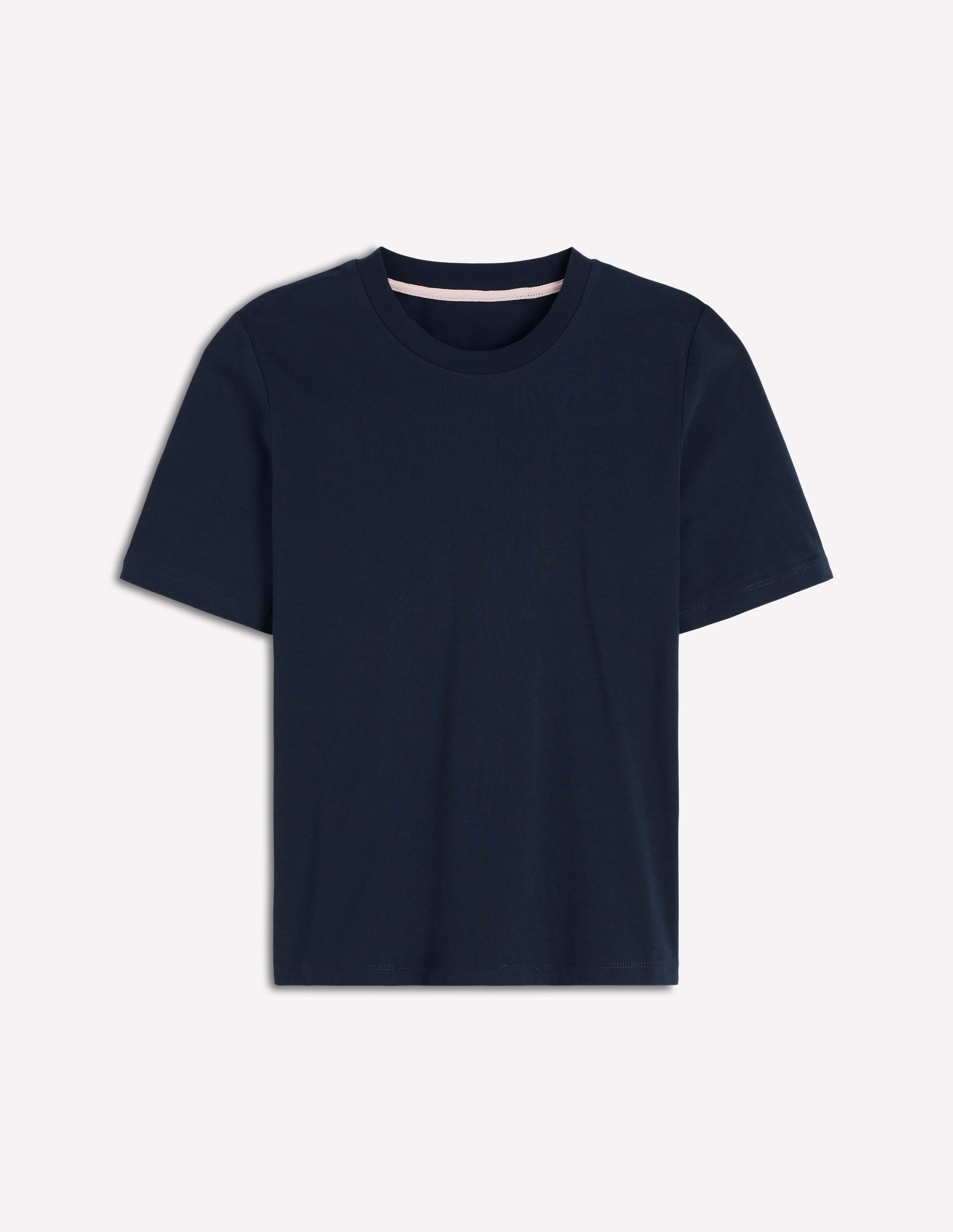 Baumwoll-T-Shirt mit Rundhalsausschnitt-Marineblau - Image 4