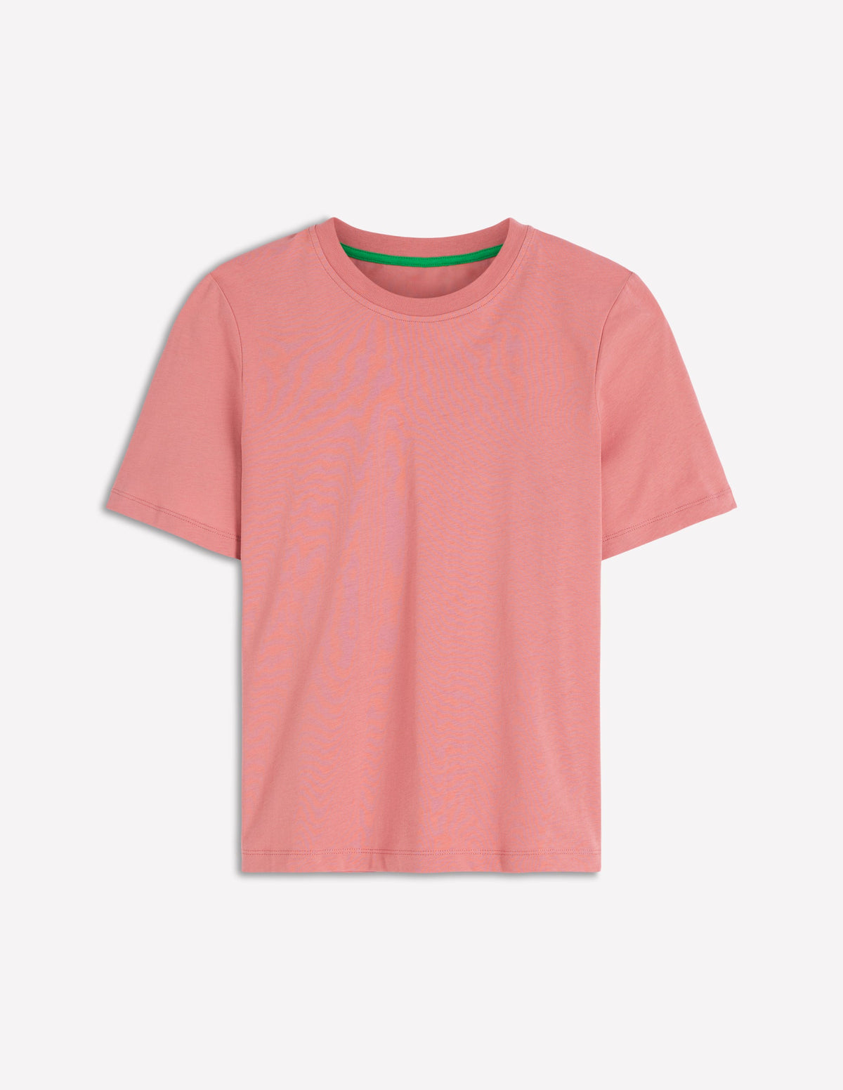 Baumwoll-T-Shirt mit Rundhalsausschnitt-Vintagerosa-4