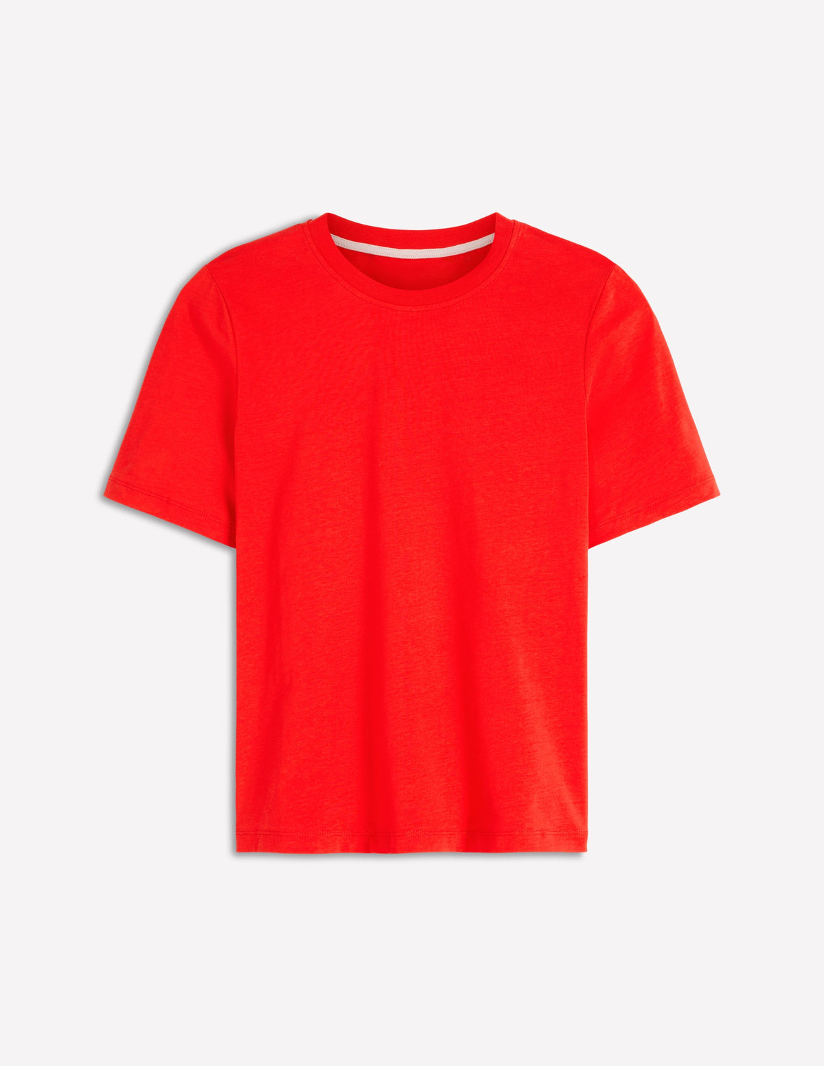 Baumwoll-T-Shirt mit Rundhalsausschnitt-ROT - Image 6