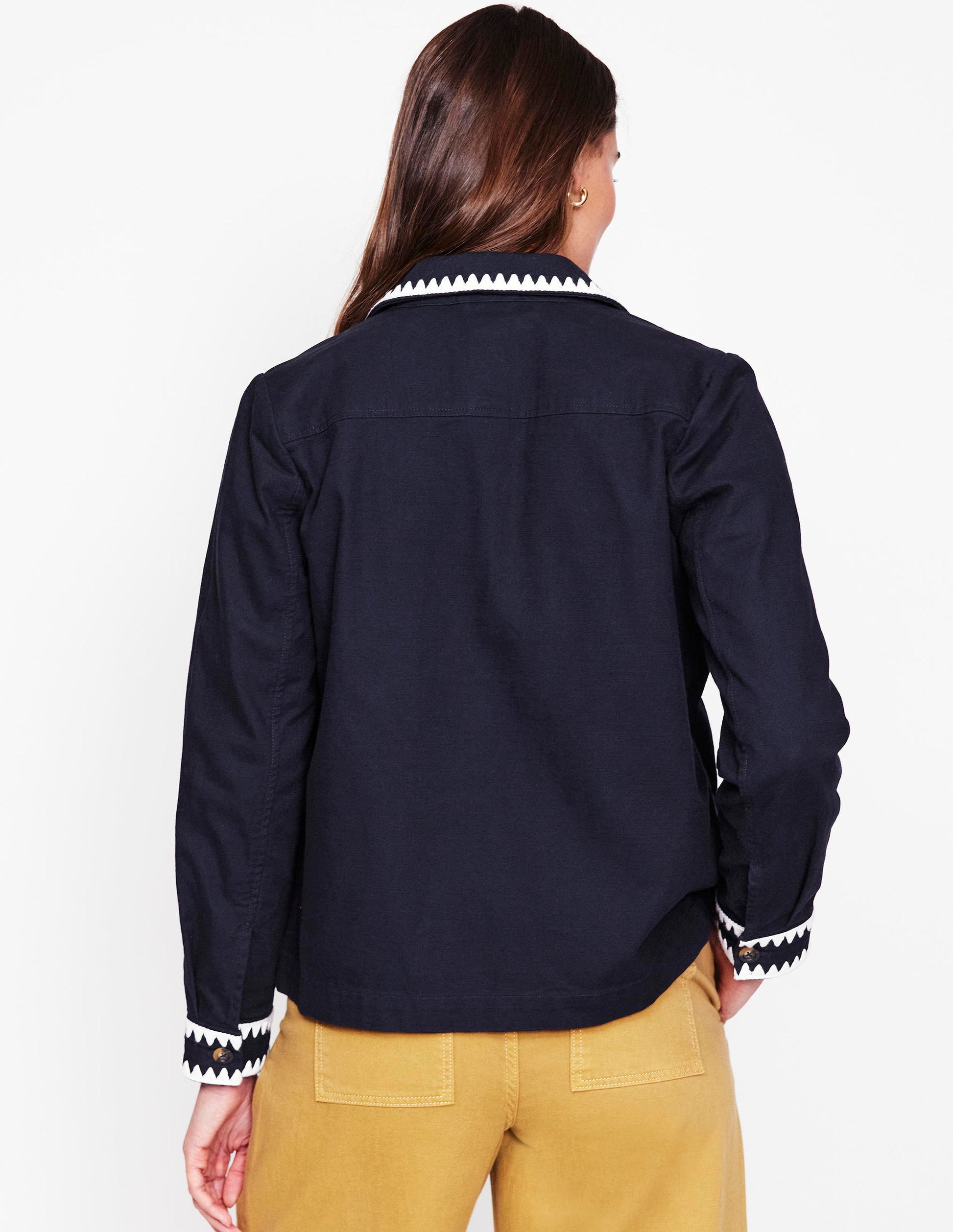 Bestickte Utility-Jacke-Aqua Marine Marl-3
