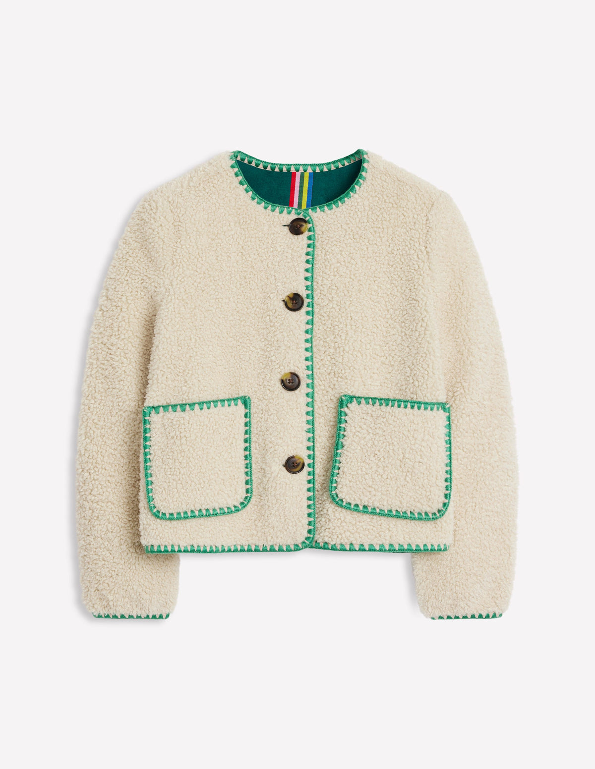 Highbury Freizeitjacke-Beige Teddyfell - Image 7