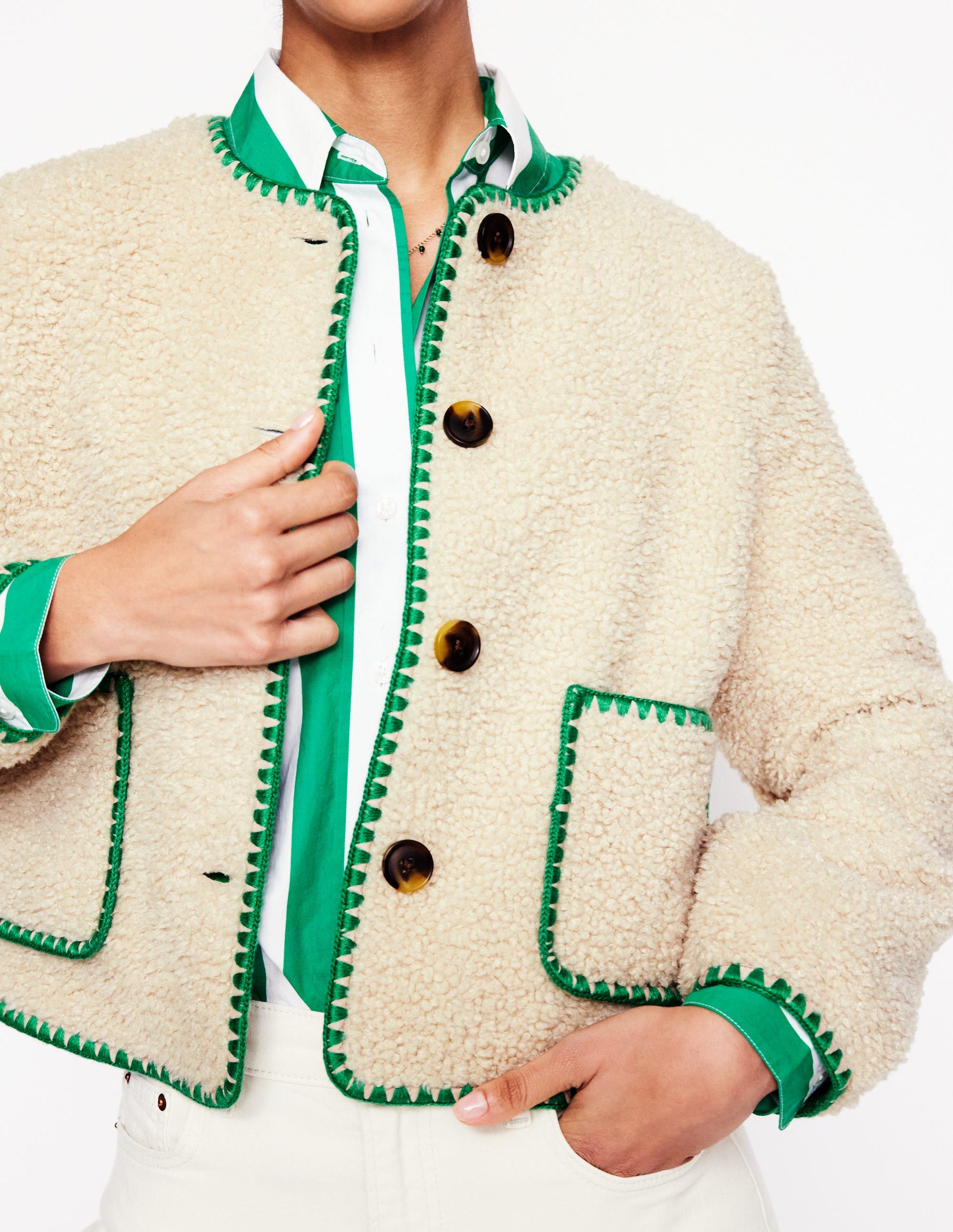 Highbury Freizeitjacke-Beige Teddyfell-2