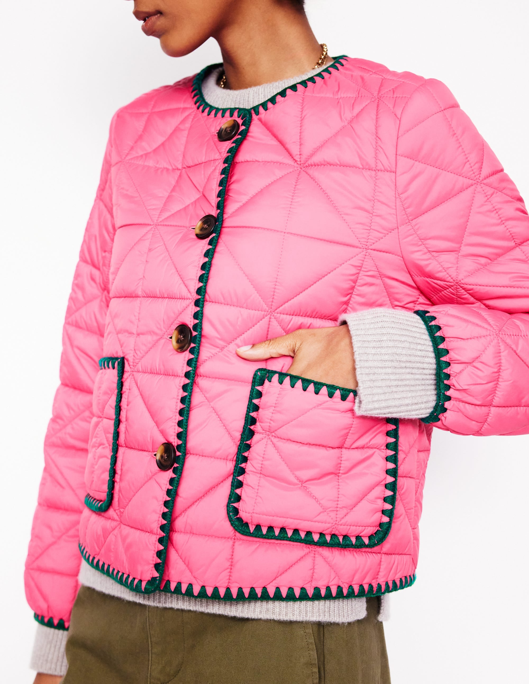 Highbury Freizeitjacke-Sorbet-Rosa - Image 4