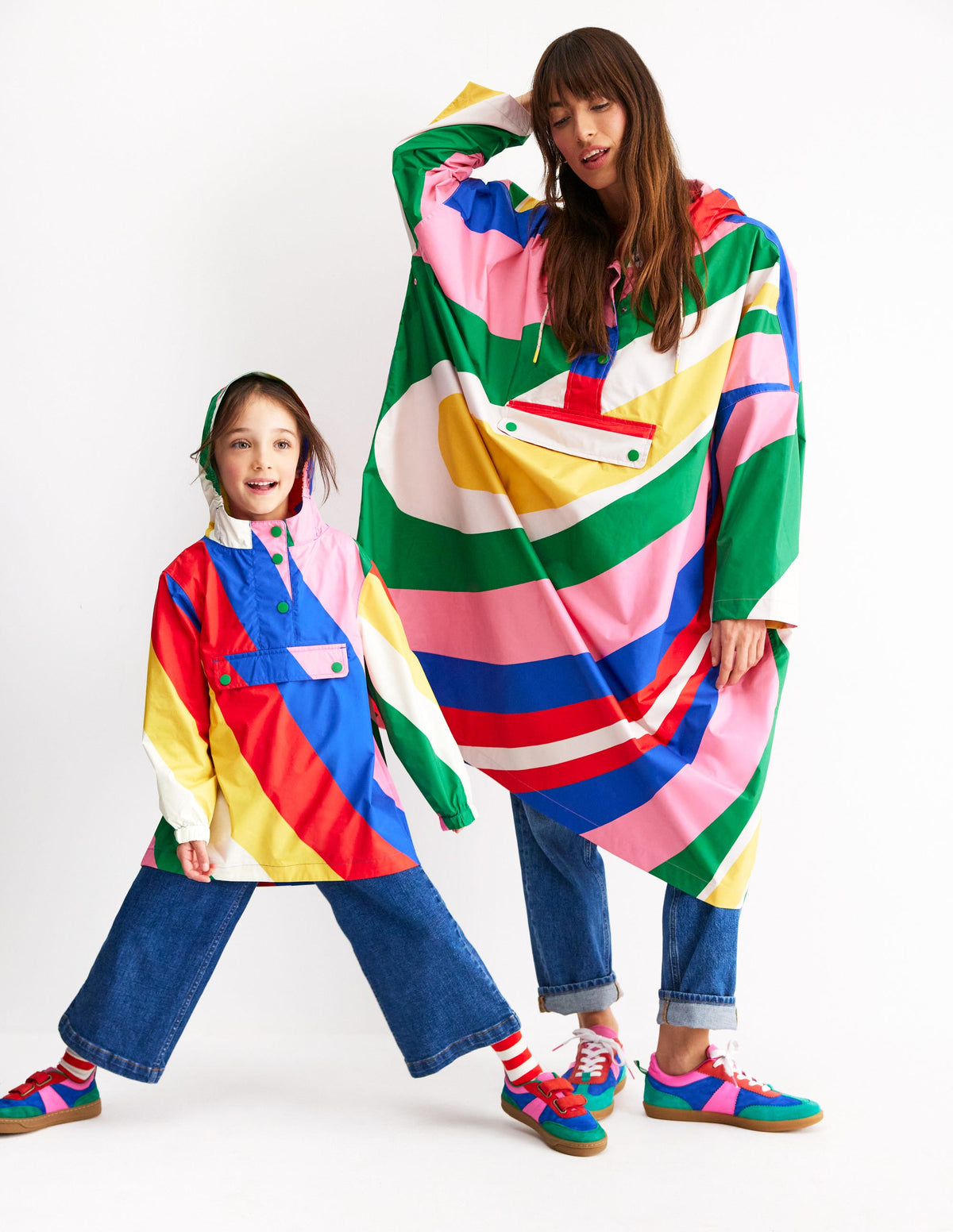 Verstaubare Regenjacke-Regenbogendesign-7