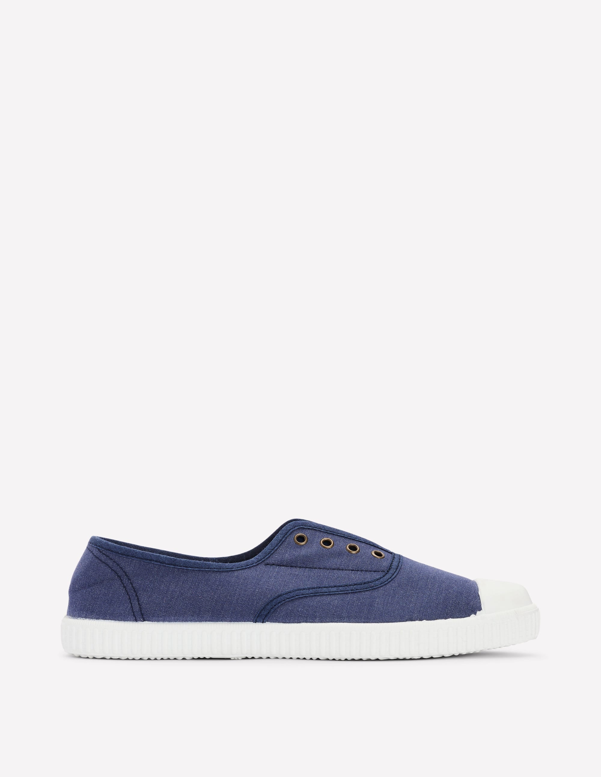 Canvas-Turnschuhe ohne Schnürung-Marineblaue - Image 1