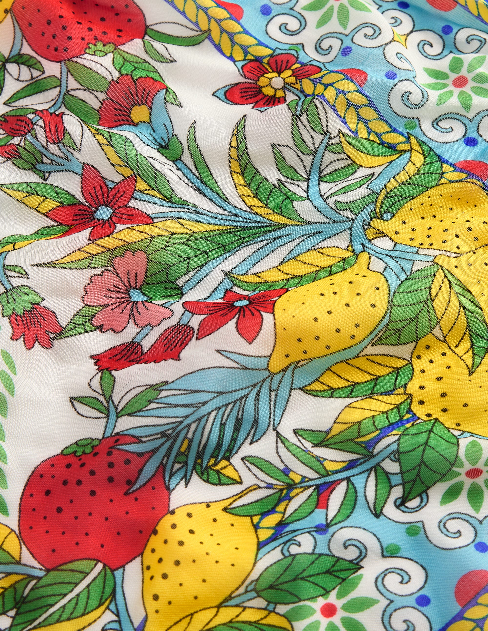 Sarong-Schal mit Muster-Bunt, Zitrusrebe Kacheln - Image 3