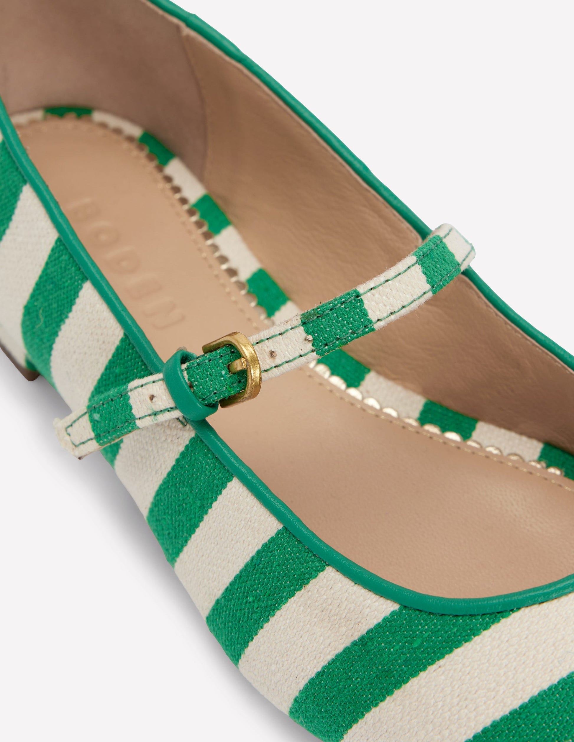 Penelope Mary Jane Flat-Rich Emerald Stripe-4