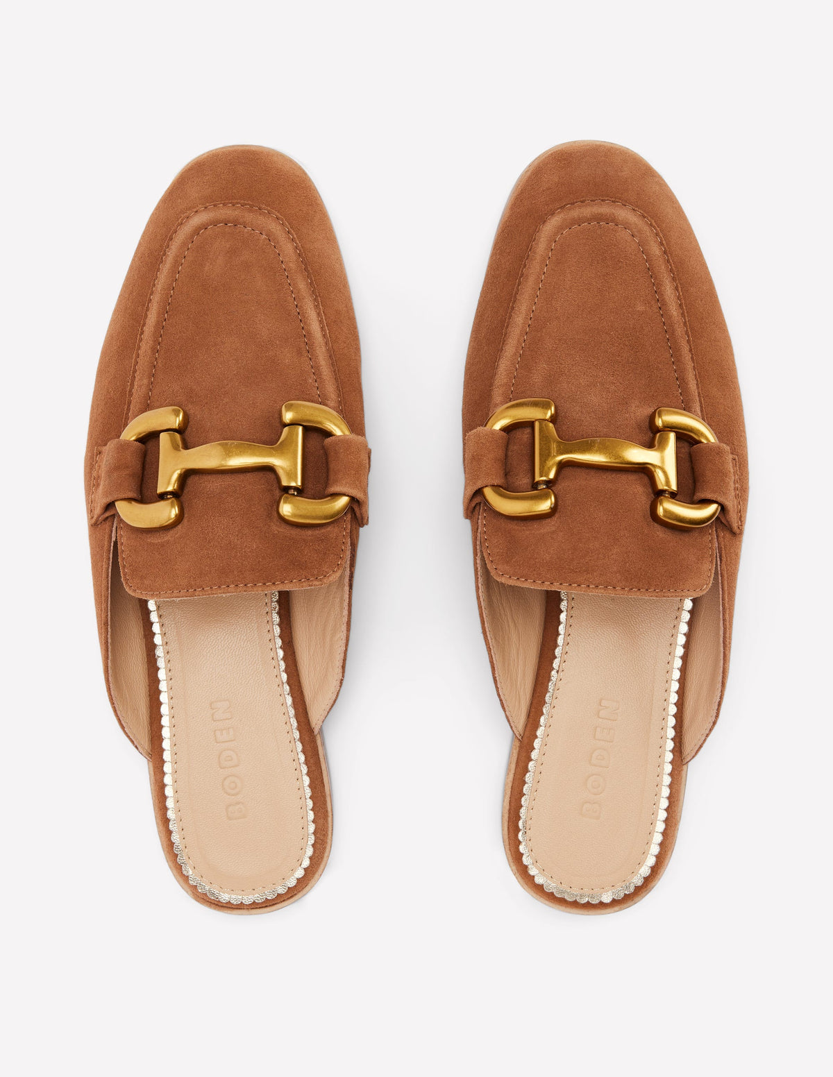 Iris Pantoletten-Loafer mit Trensendetail-Hellbraun-6