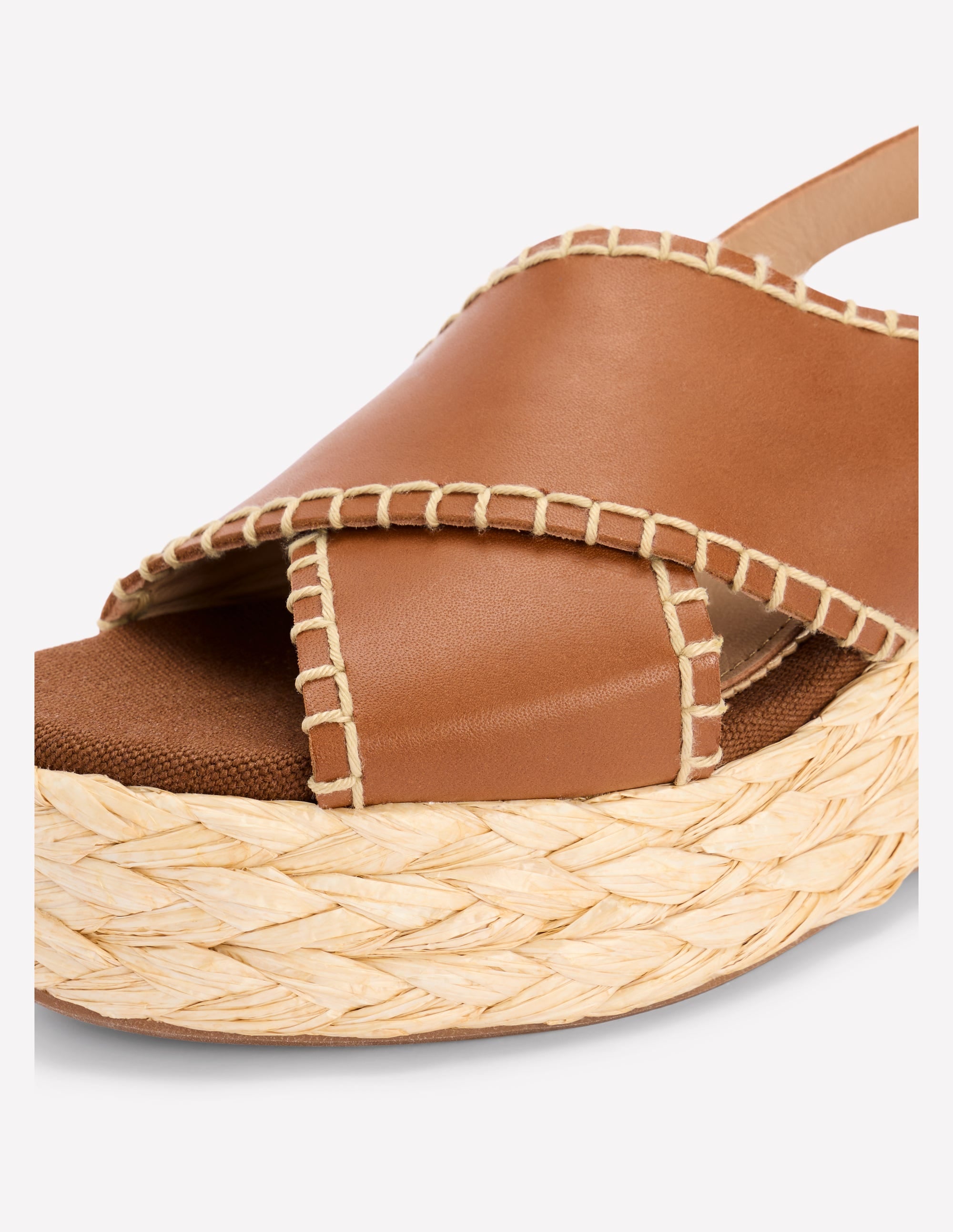 Espadrilles mit überkreuzten Riemen-Hellbraun - Image 3