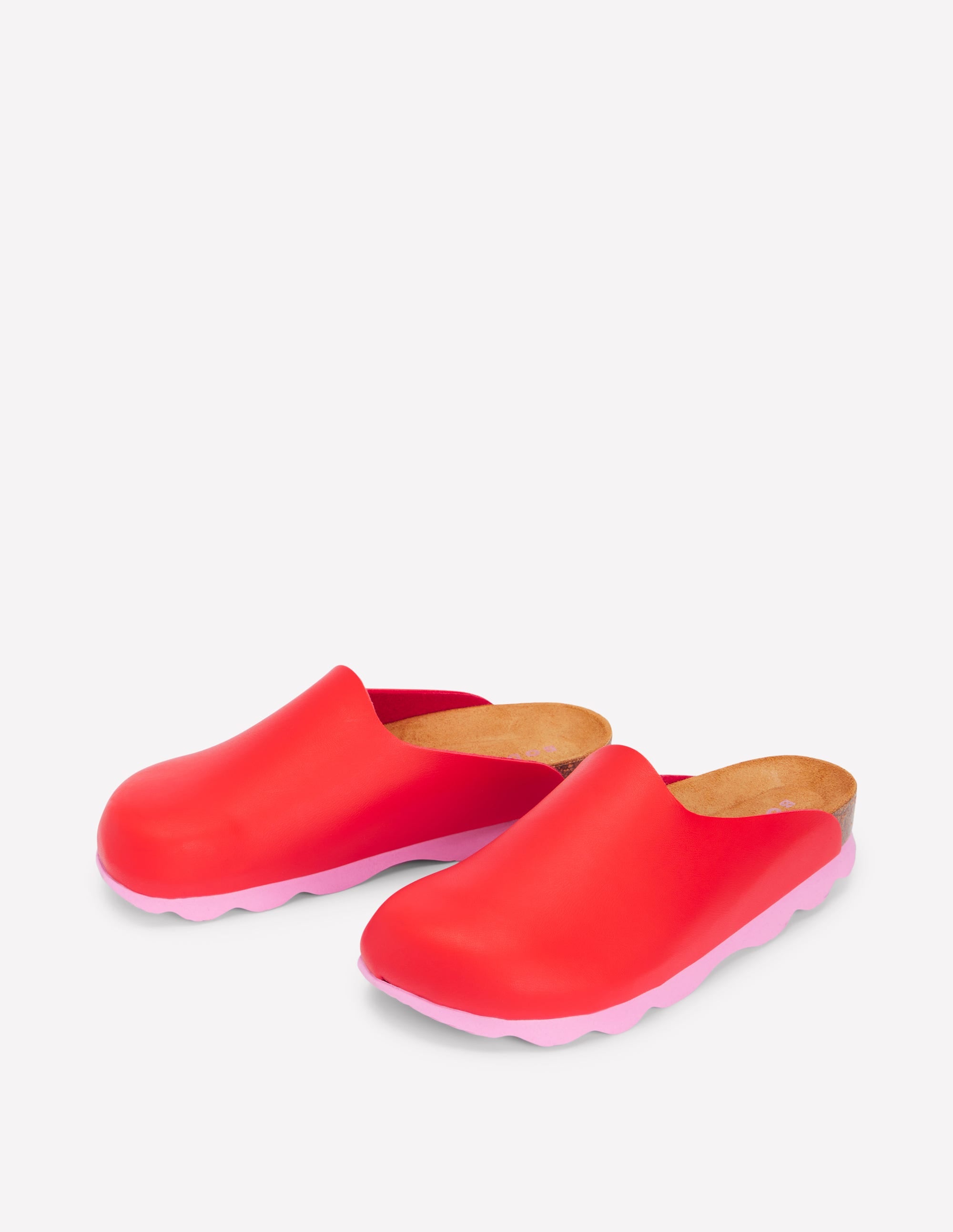 Lyla Clogs in Blockfarben-Briefkastenrot/Sanftes Rosa - Image 3