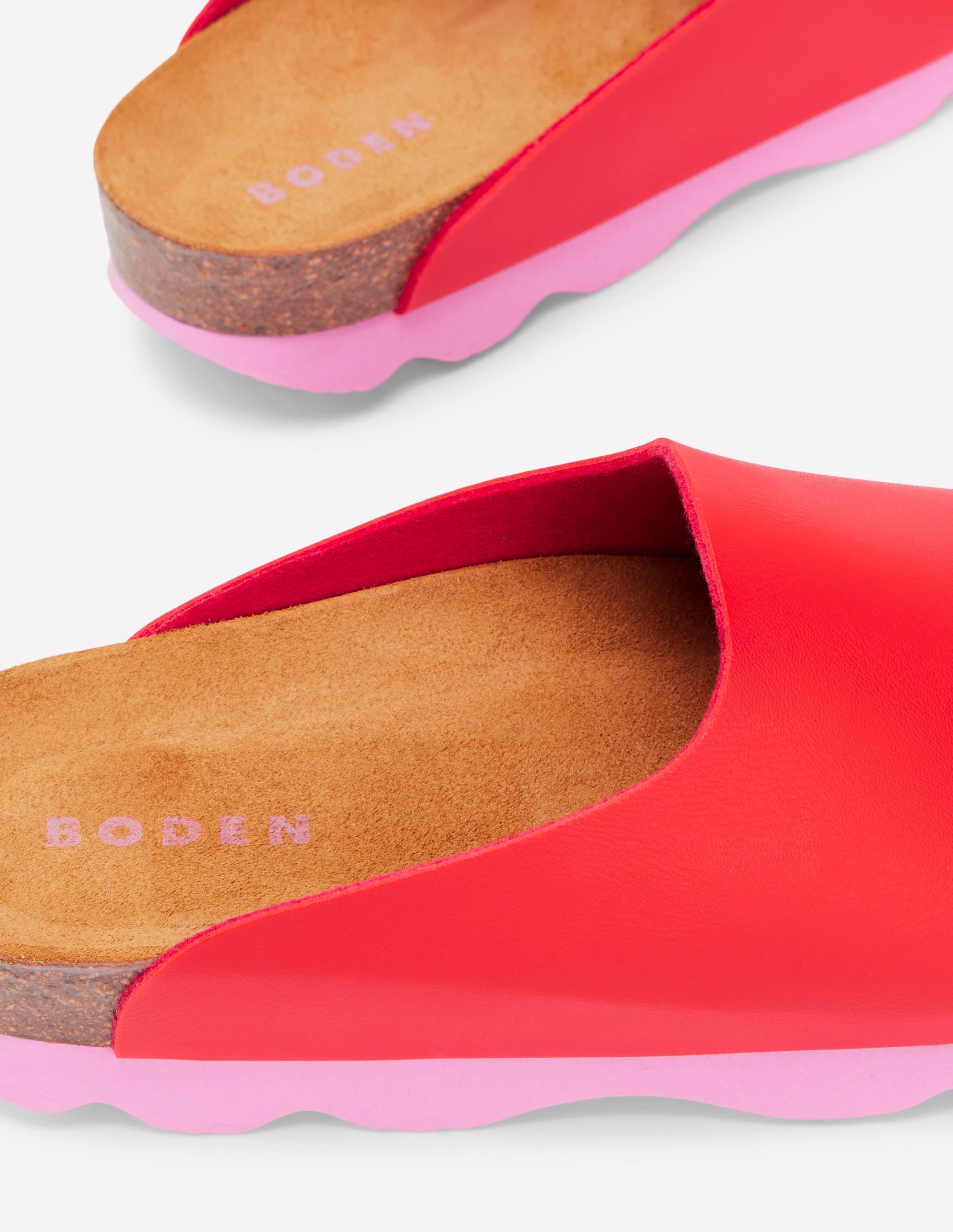 Lyla Clogs in Blockfarben-Briefkastenrot/Sanftes Rosa - Image 4
