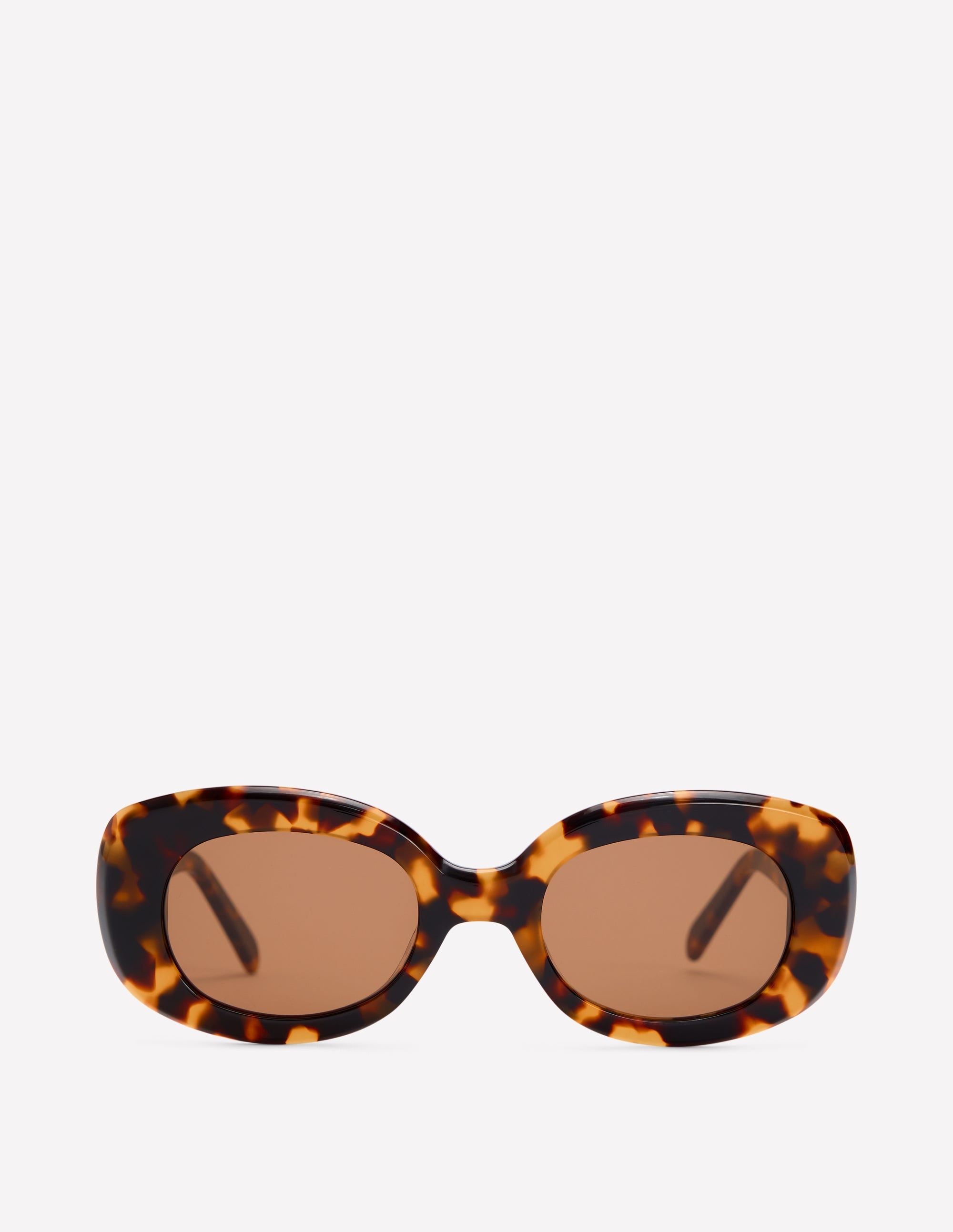 Dicke, ovale Sonnenbrille-Klassisch, Schildpattmuster - Image 1