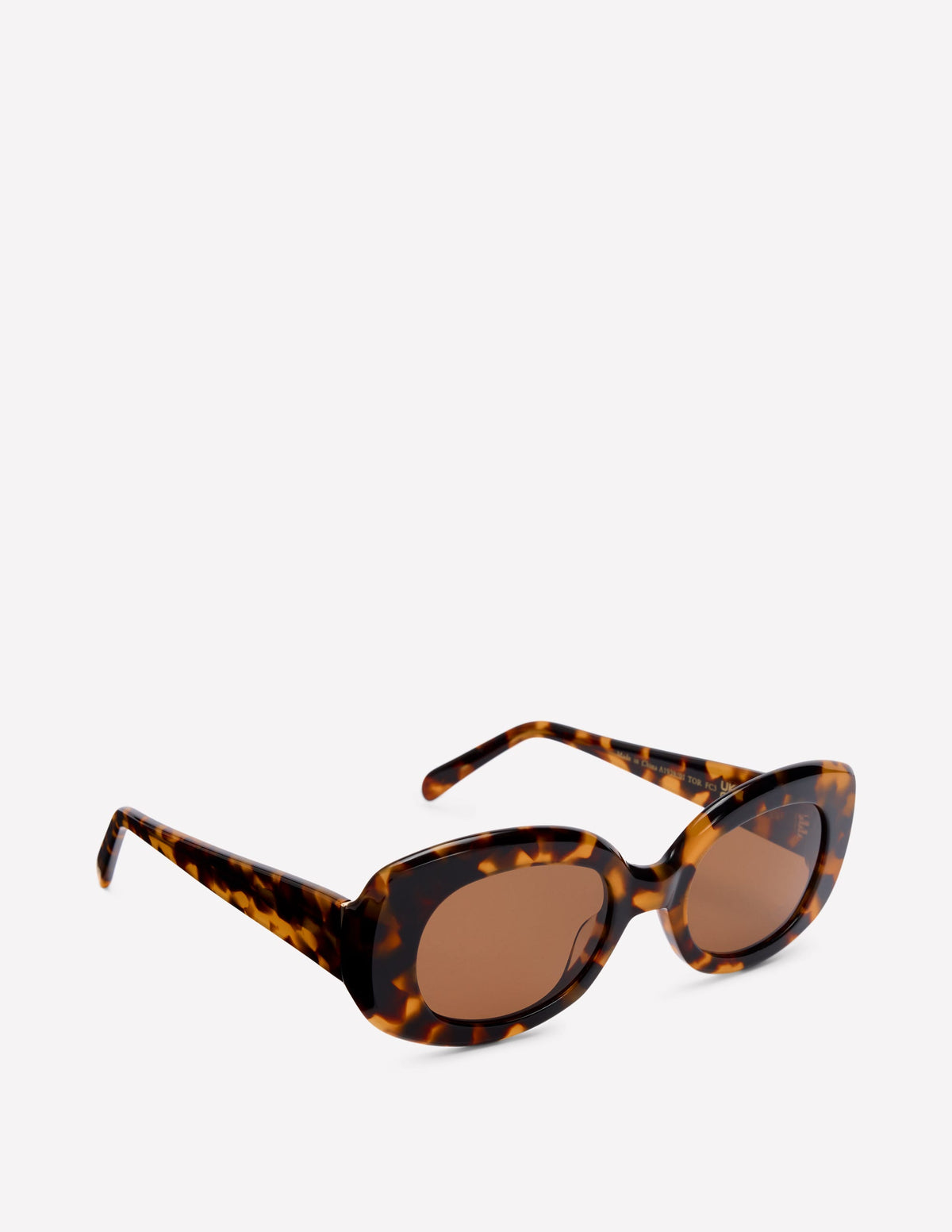 Dicke, ovale Sonnenbrille-Klassisch, Schildpattmuster - Image 3