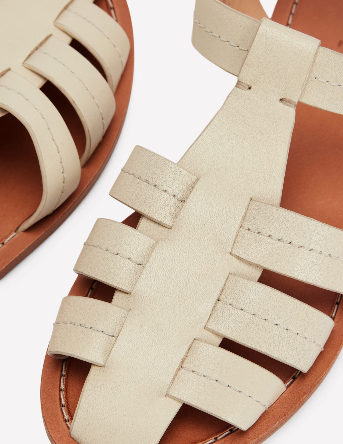 Flache Fischersandalen-Beige - Image 4