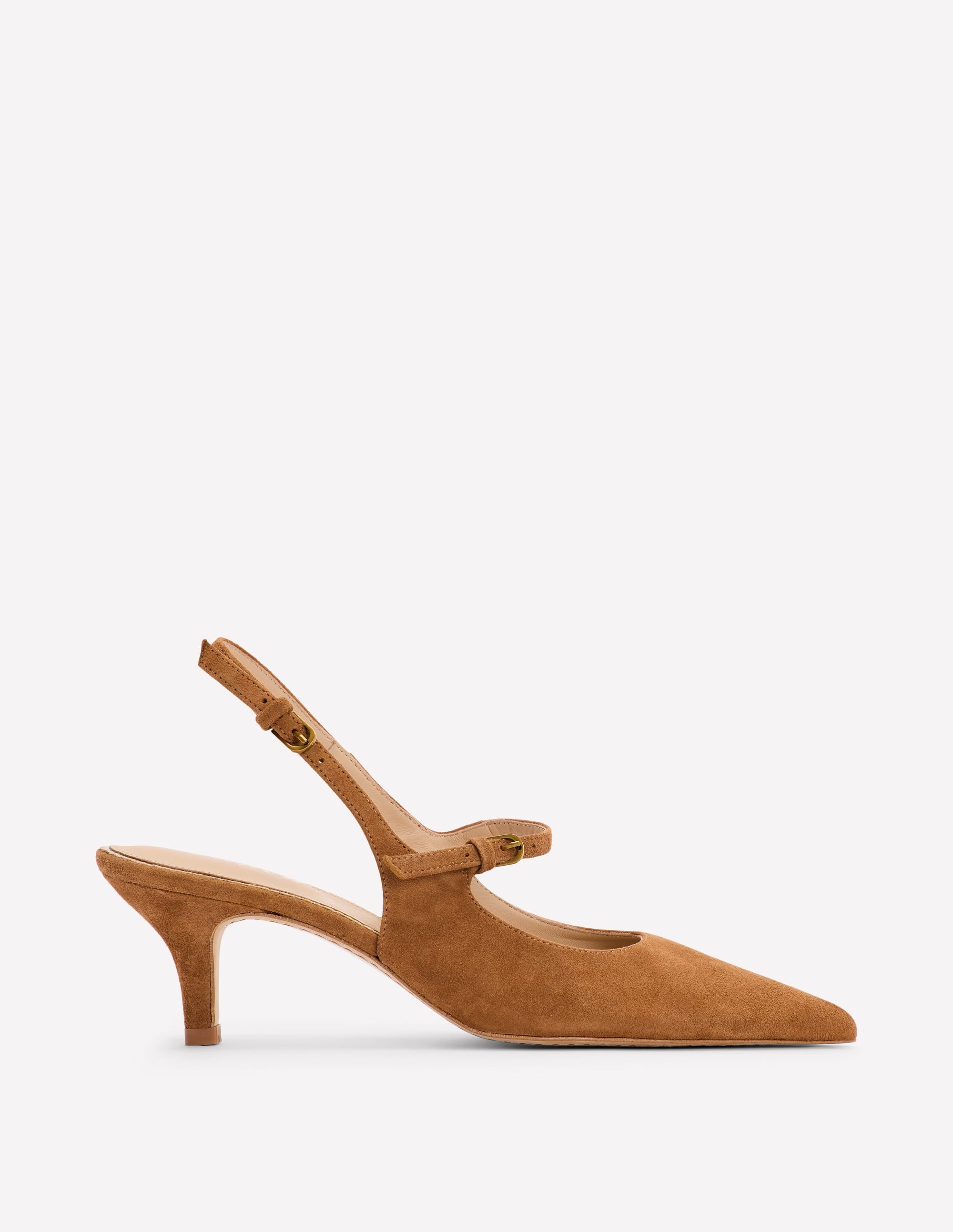 Mary Janes mit Slingback-Absatz-Hellbraun - Image 1