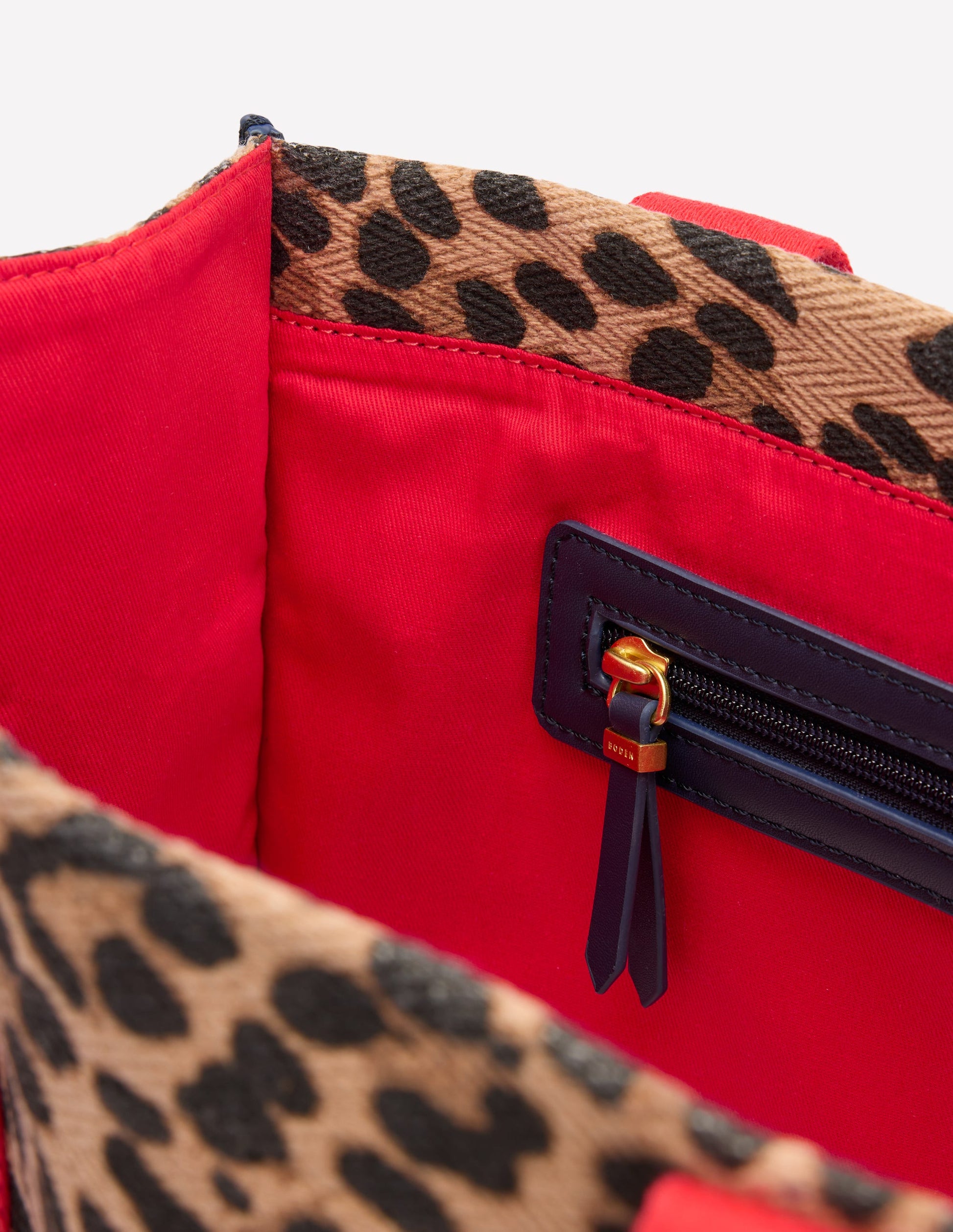 Sac cabas en toile-Cœurs folk rouge rockabilly-4
