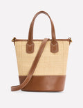 Gewebte Mini-Beuteltasche-Naturbelassen/Hellbraun