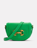 Mini besace Iris en cuir-Aquamarine