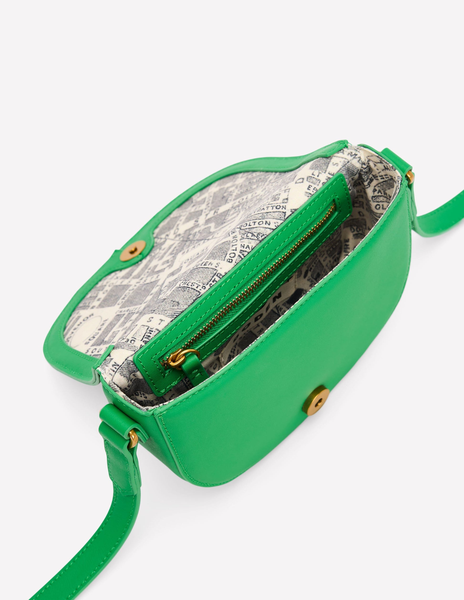 Mini besace Iris en cuir-Aquamarine-5