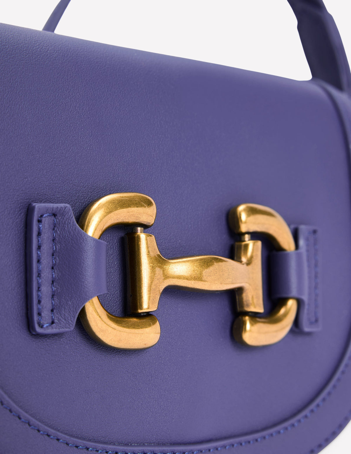 Mini besace Iris en cuir-Bleu Marine - Image 5