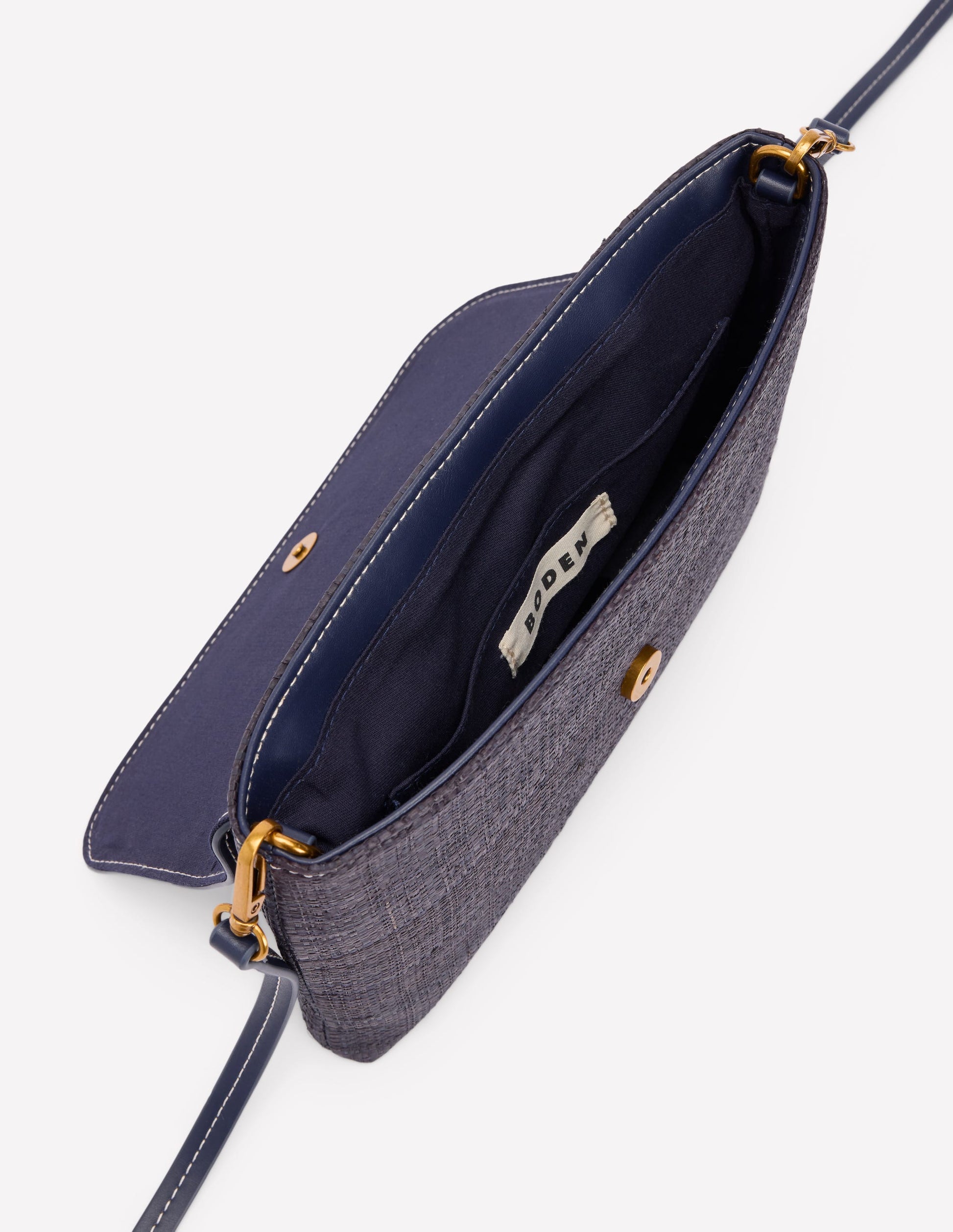 Clutch mit Trensendetail-Marineblau-4