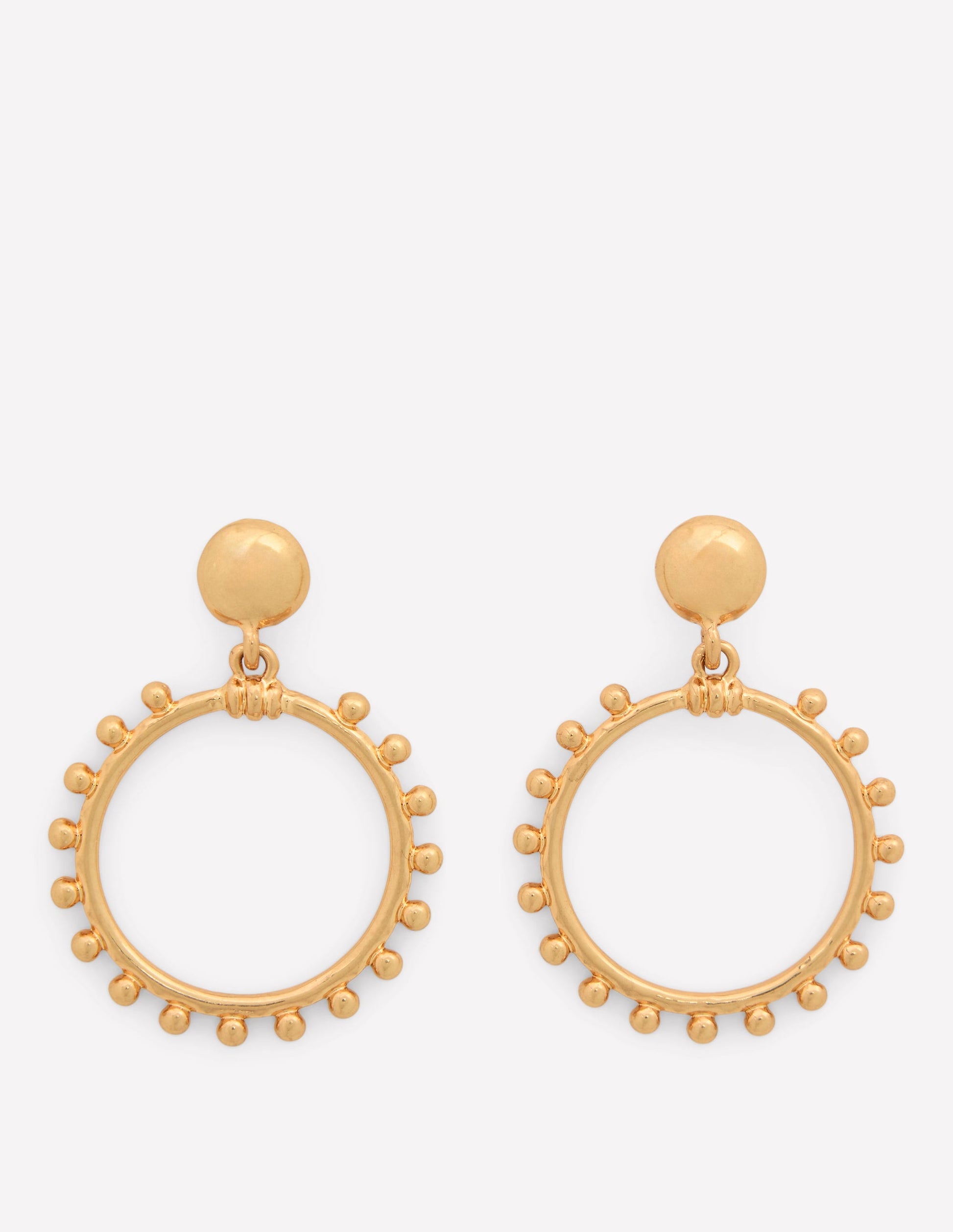Boucles d'oreilles circulaires-Doré-1