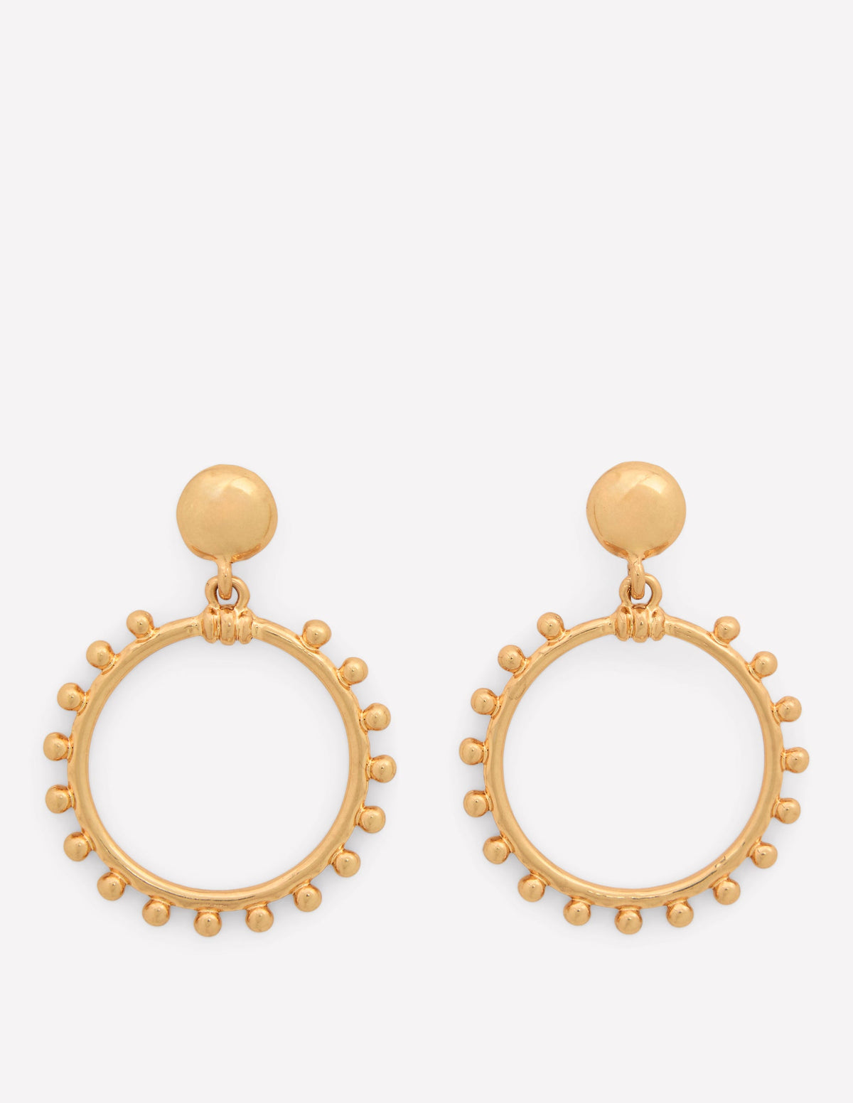 Boucles d'oreilles circulaires-Doré - Image 1