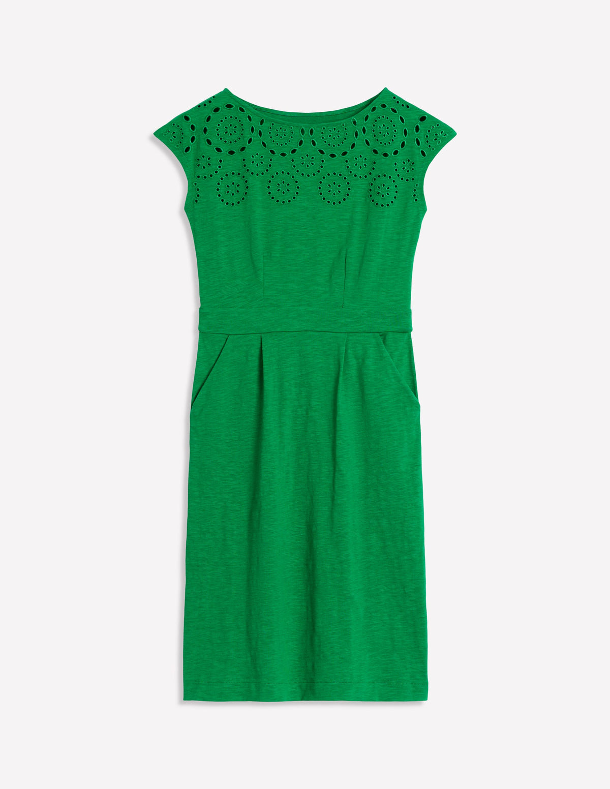 Robe Florrie à broderie anglaise-Émeraude profond-5