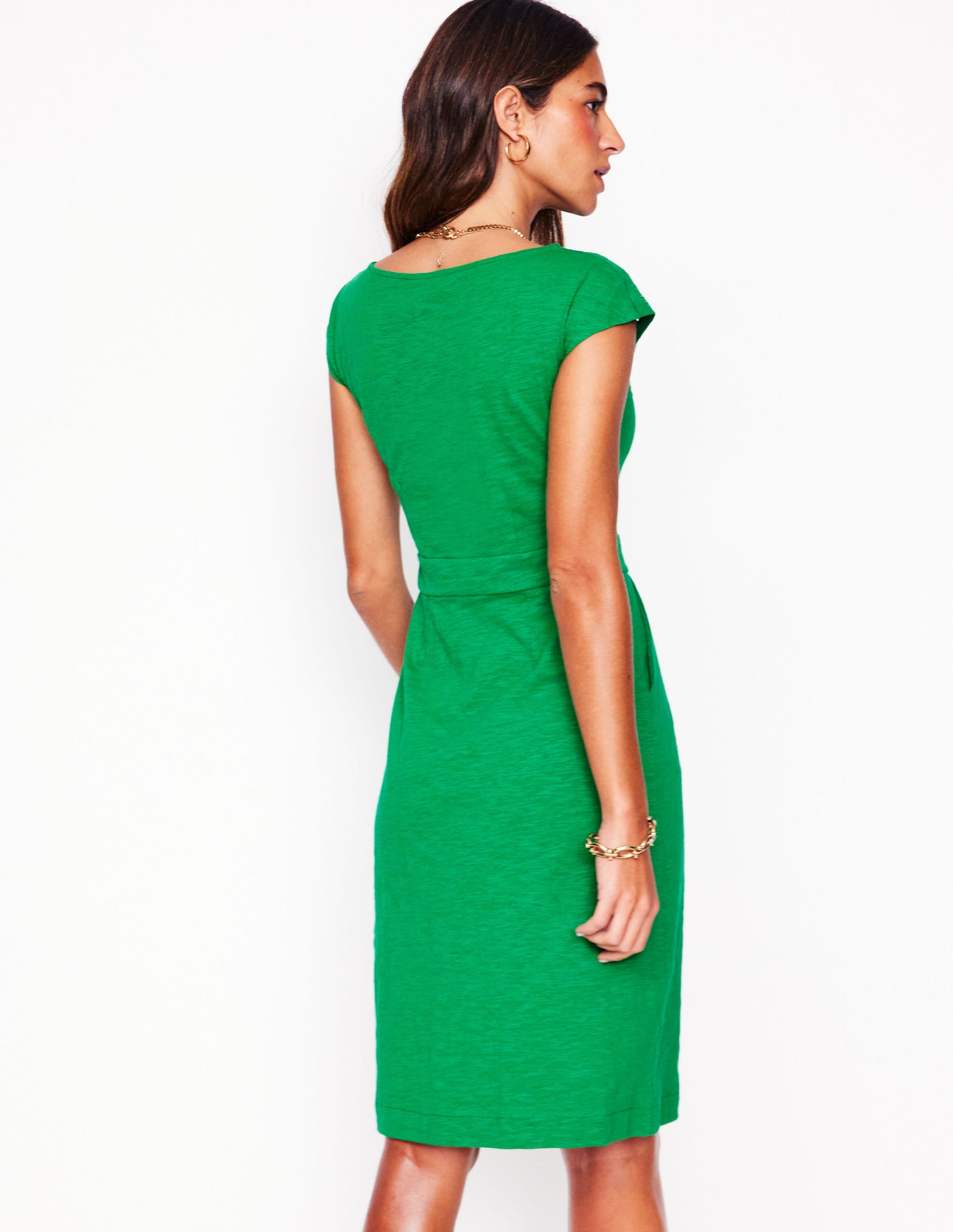 Robe Florrie à broderie anglaise-Émeraude profond-3